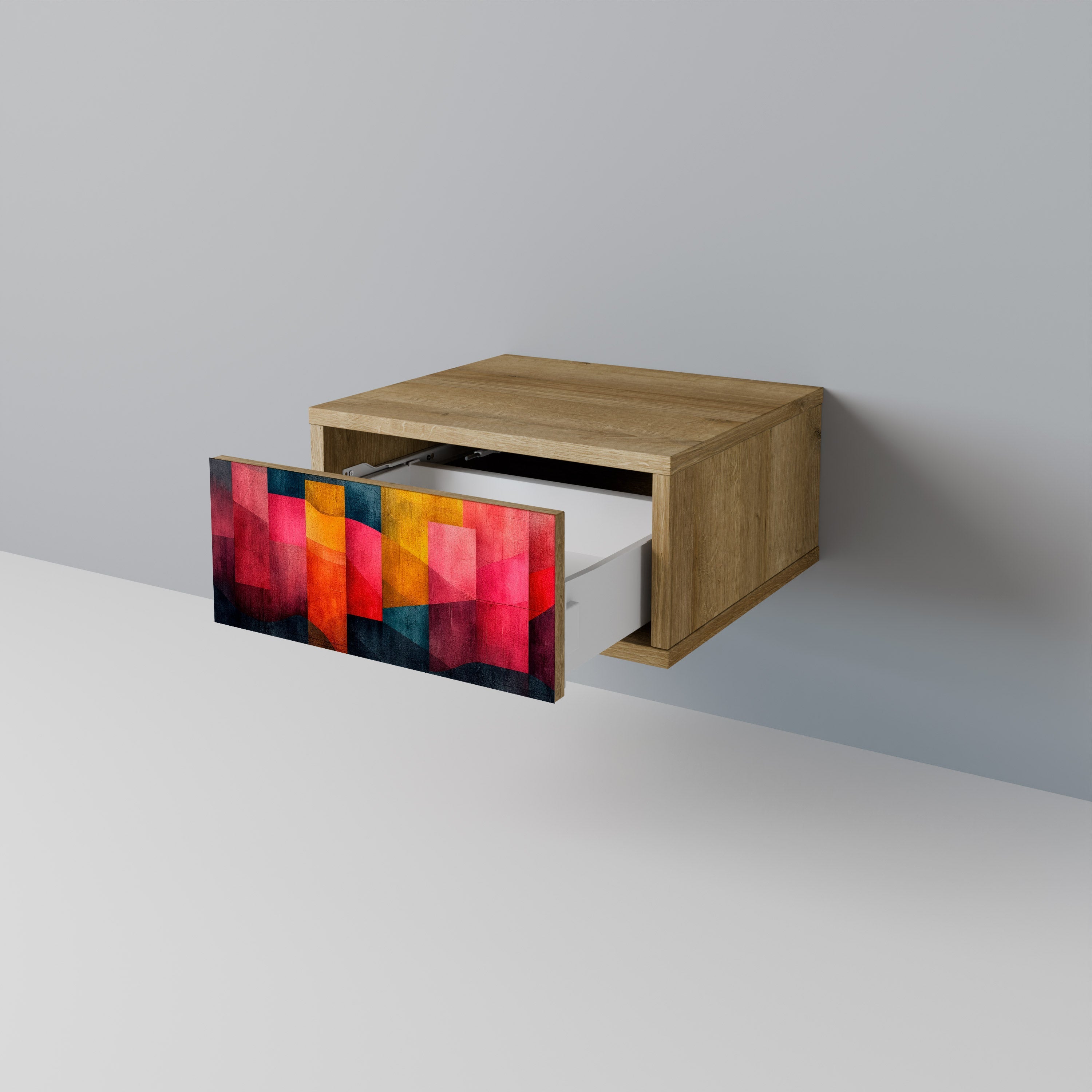 COLORFUL SOUNDS Nightstand in Oak Effect