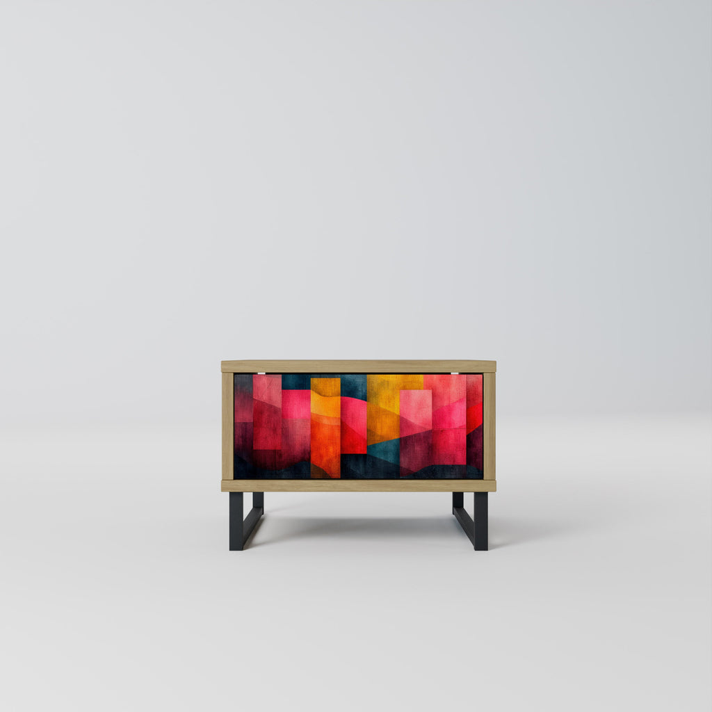 Table de chevet COLORFUL SOUNDS effet chêne