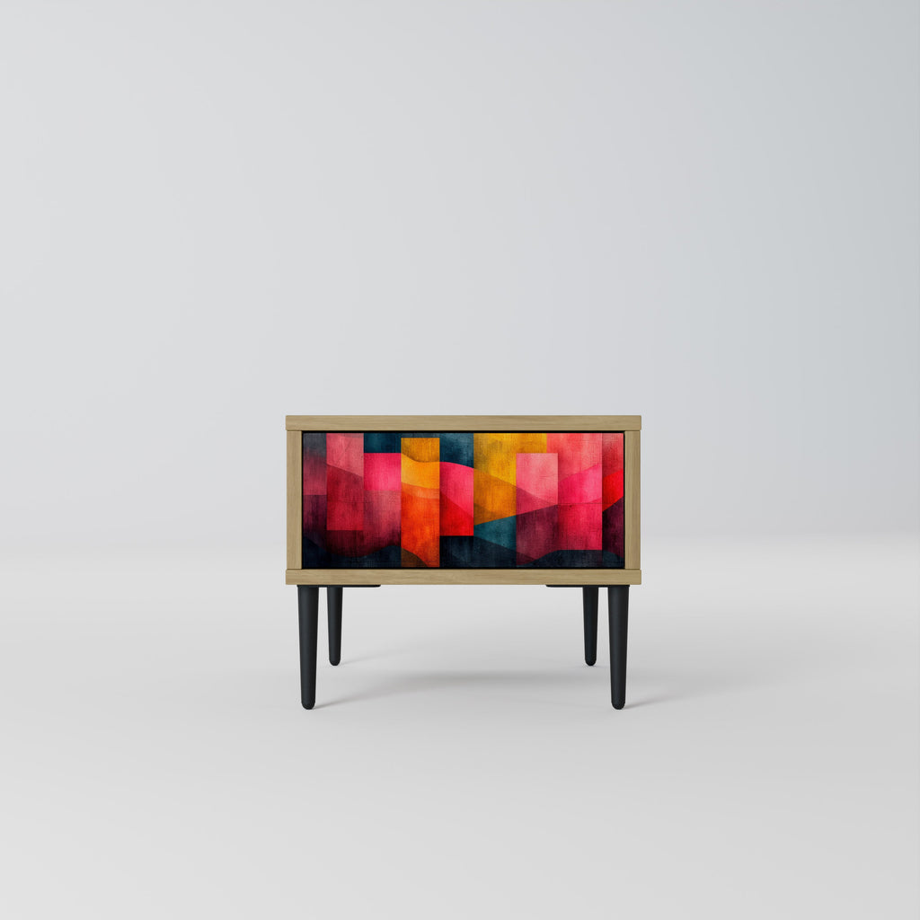 Table de chevet COLORFUL SOUNDS effet chêne