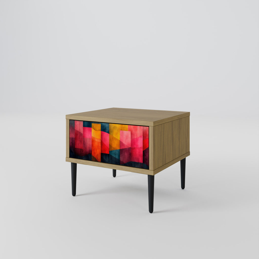 Table de chevet COLORFUL SOUNDS effet chêne