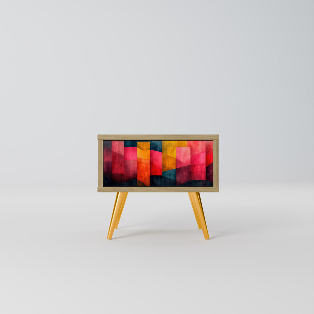 Table de chevet COLORFUL SOUNDS effet chêne