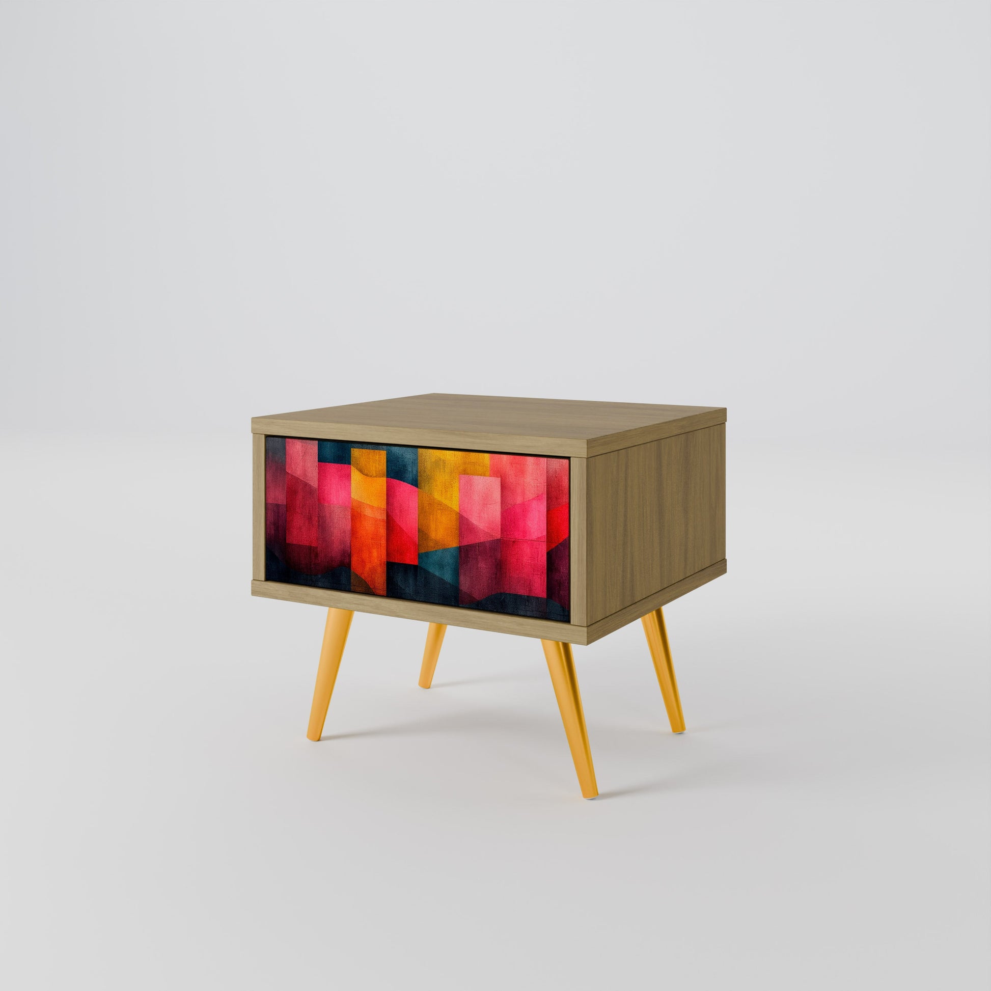 Table de chevet COLORFUL SOUNDS effet chêne