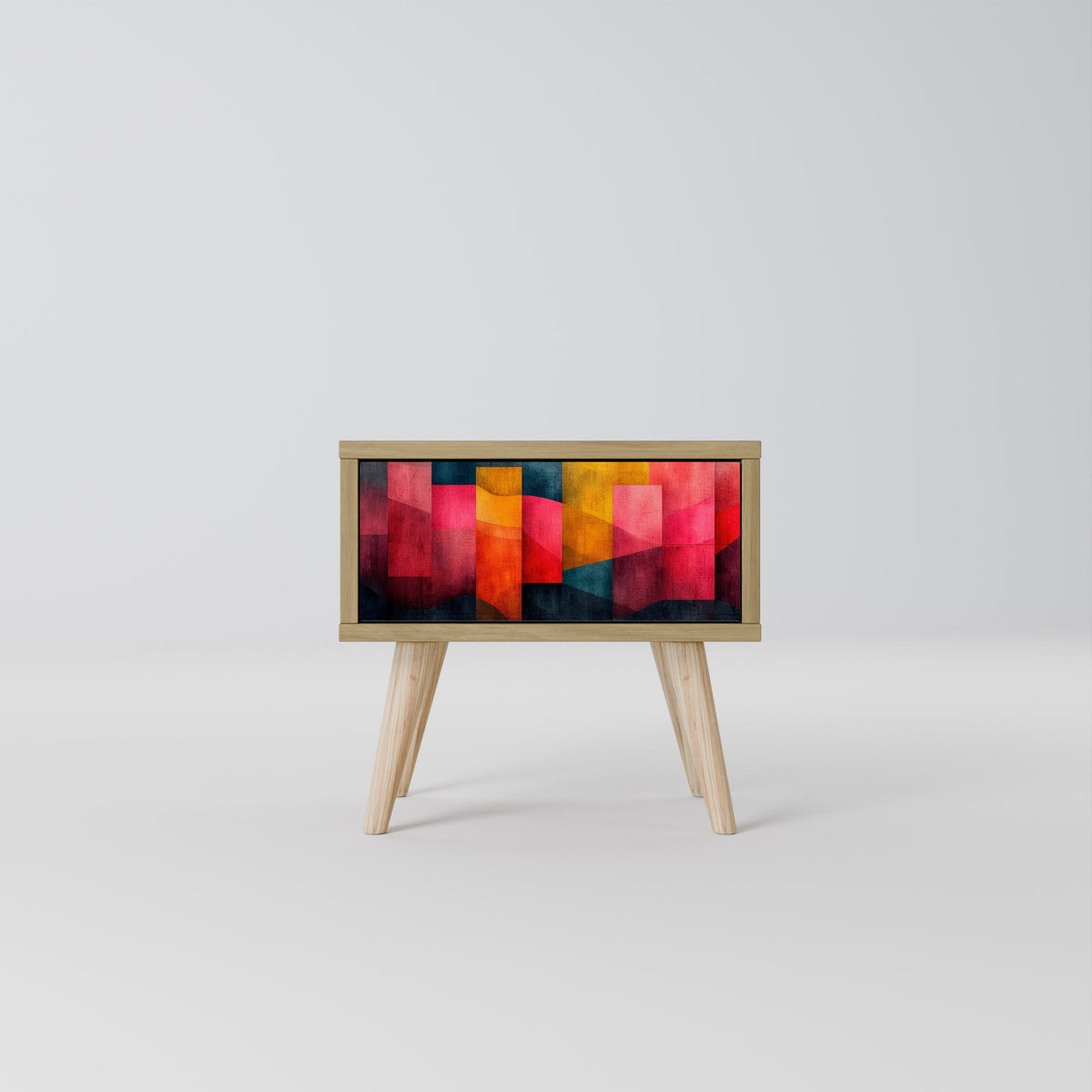 Table de chevet COLORFUL SOUNDS effet chêne