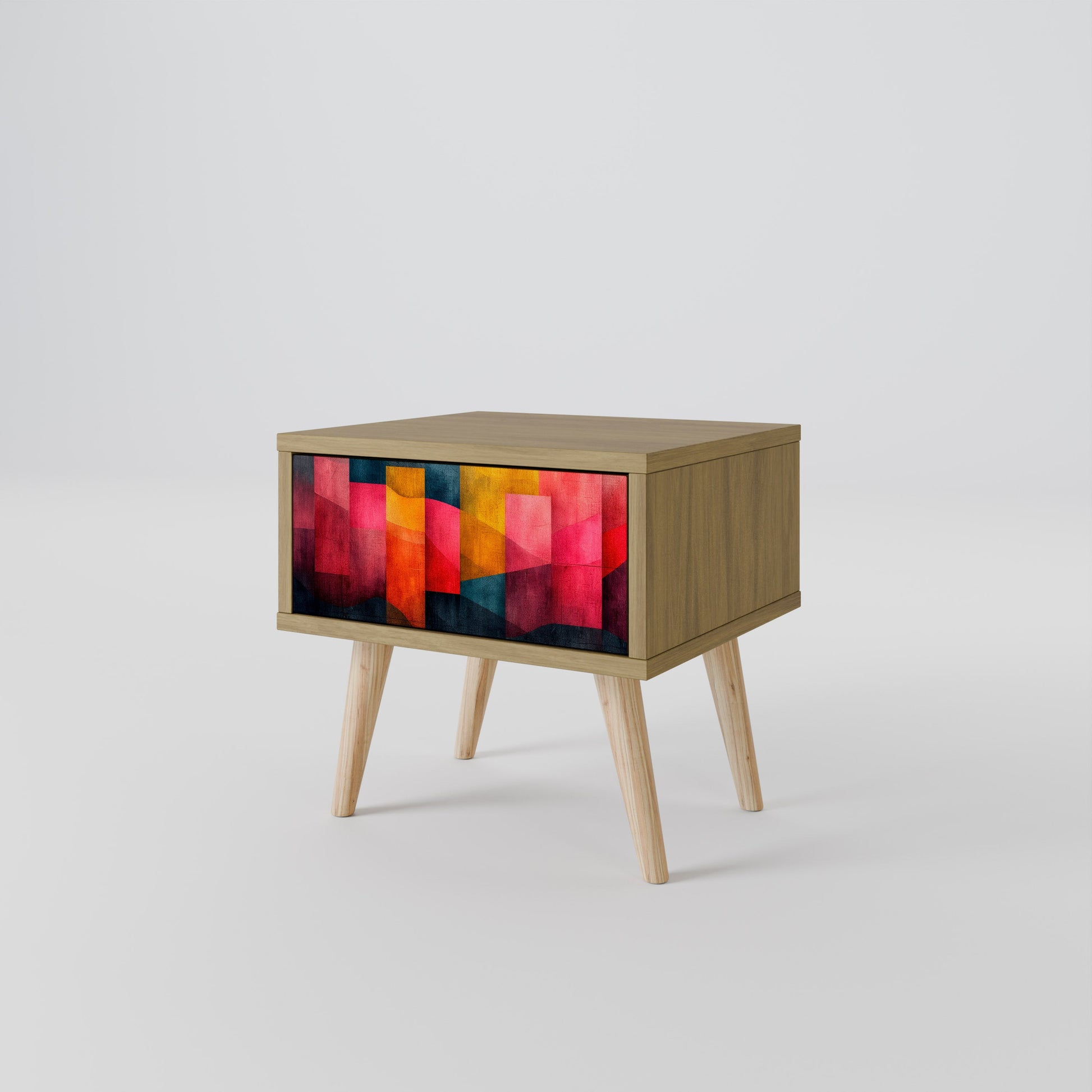 Table de chevet COLORFUL SOUNDS effet chêne