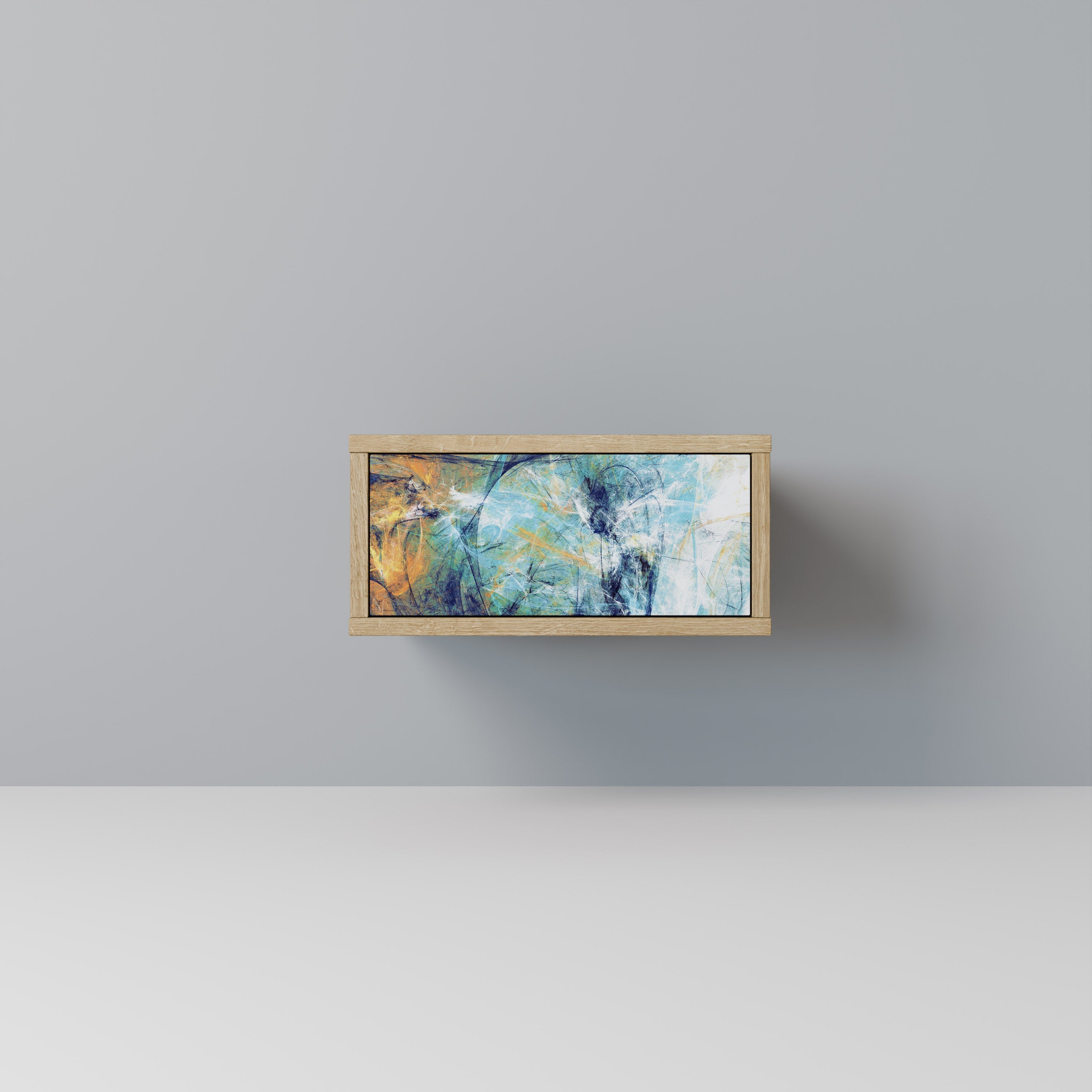 ABSTRACT THOUGHTS Nightstand in Oak Effect