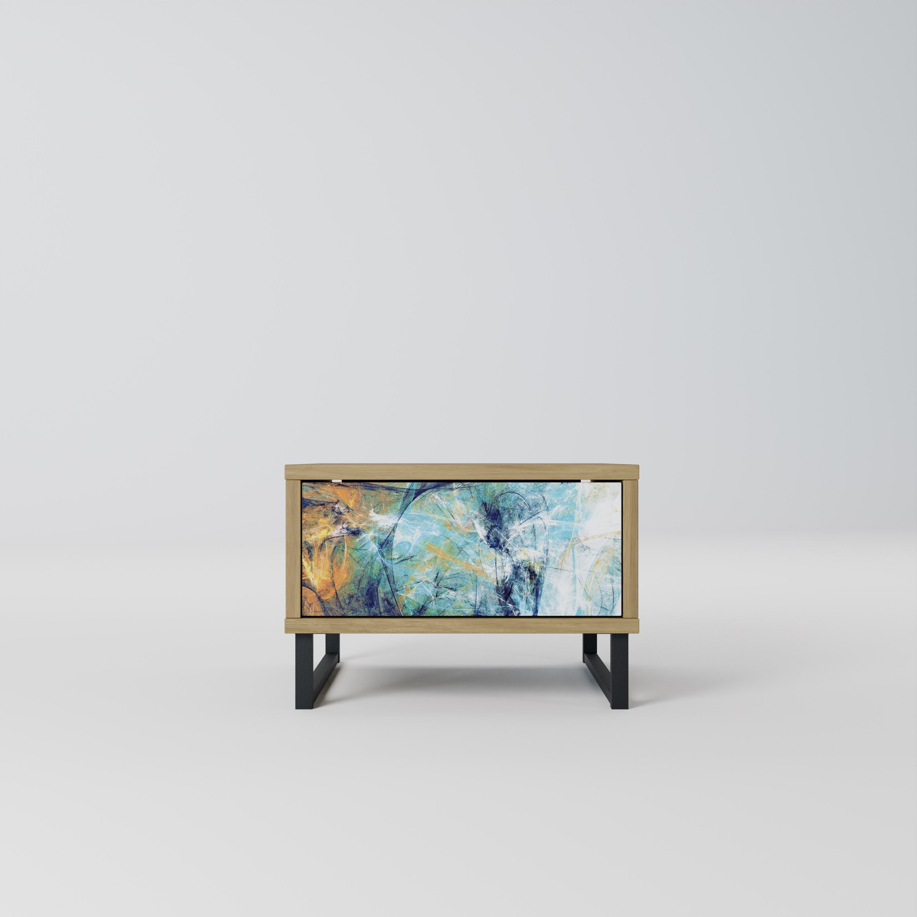 ABSTRACT THOUGHTS Nightstand in Oak Effect