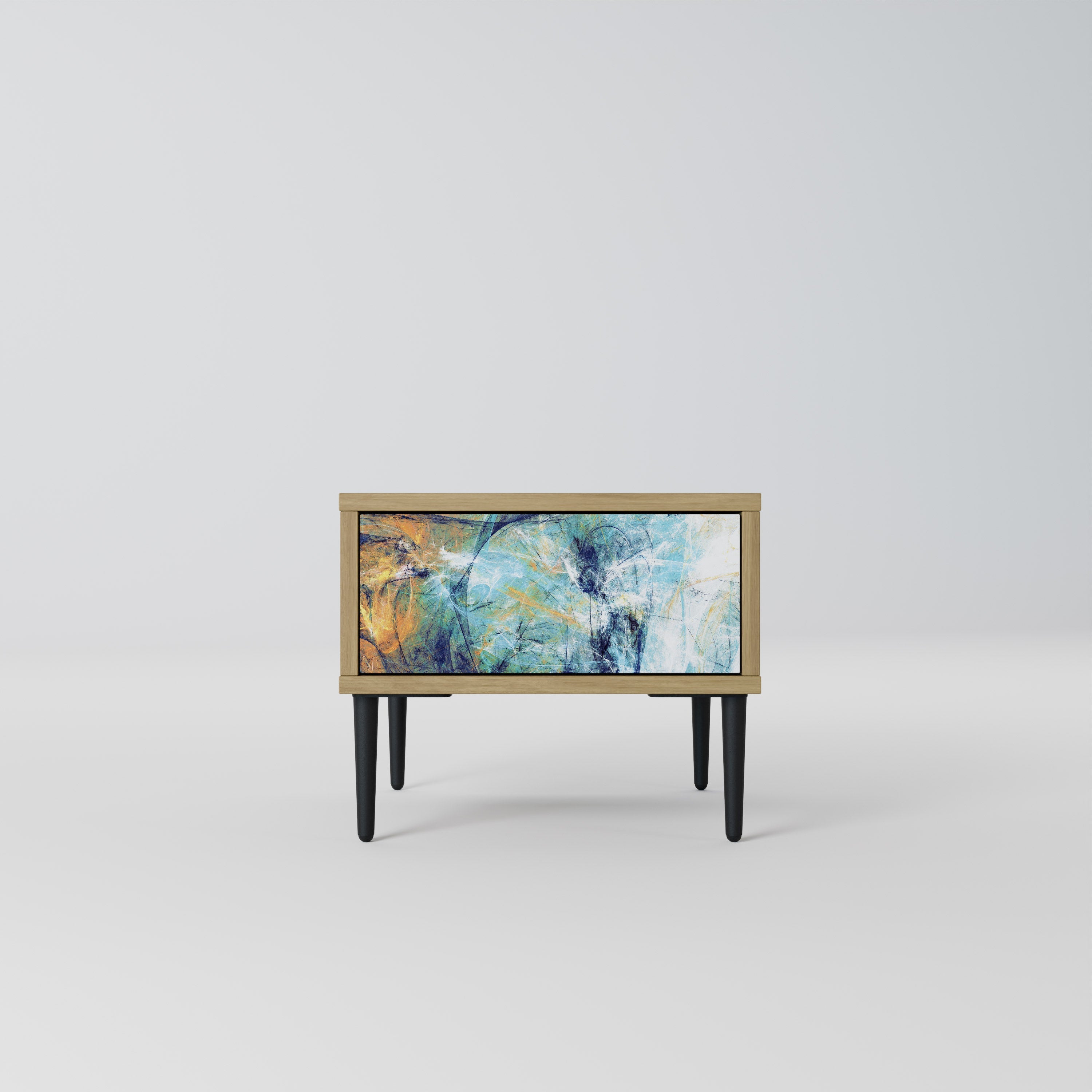 ABSTRACT THOUGHTS Nightstand in Oak Effect