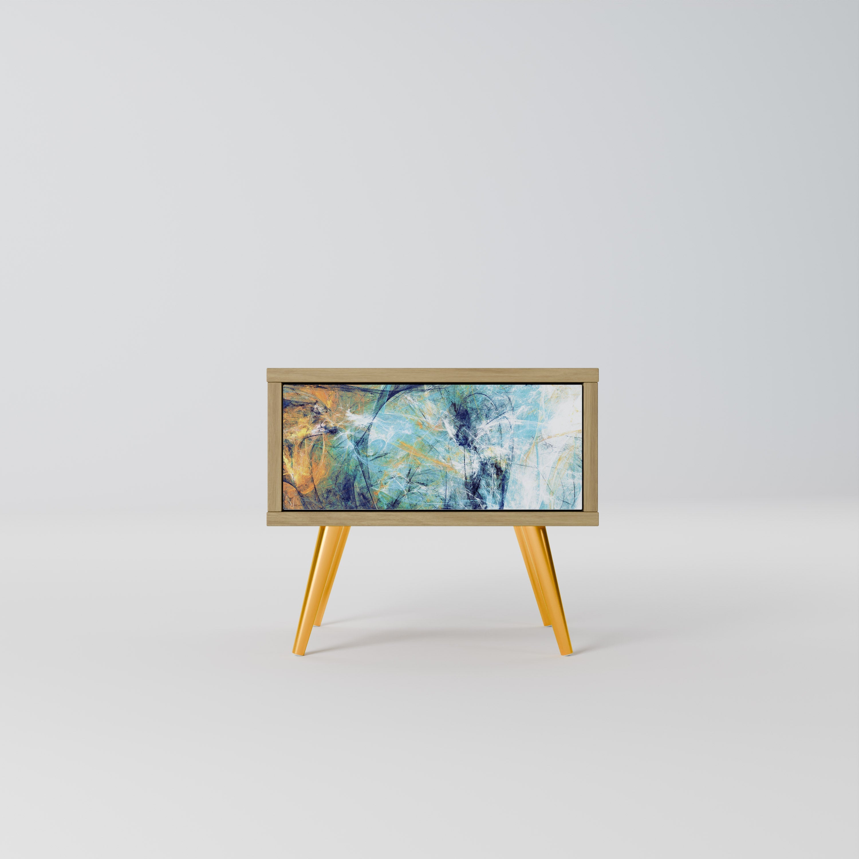 ABSTRACT THOUGHTS Nightstand in Oak Effect