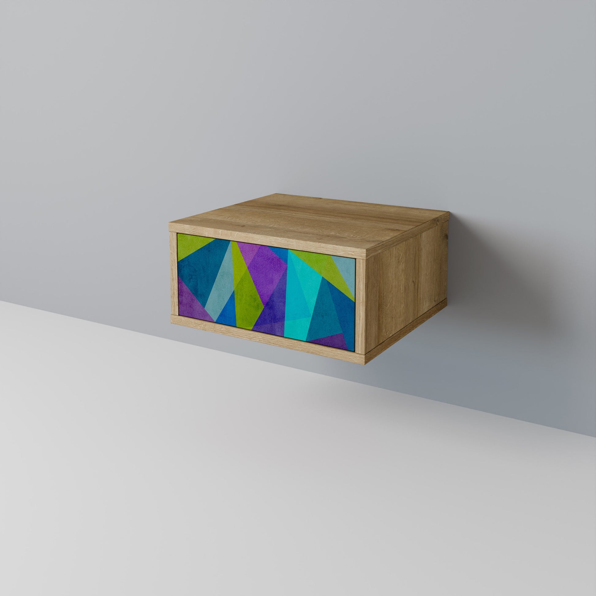 COLD SHOWCASE Nightstand in Oak Effect