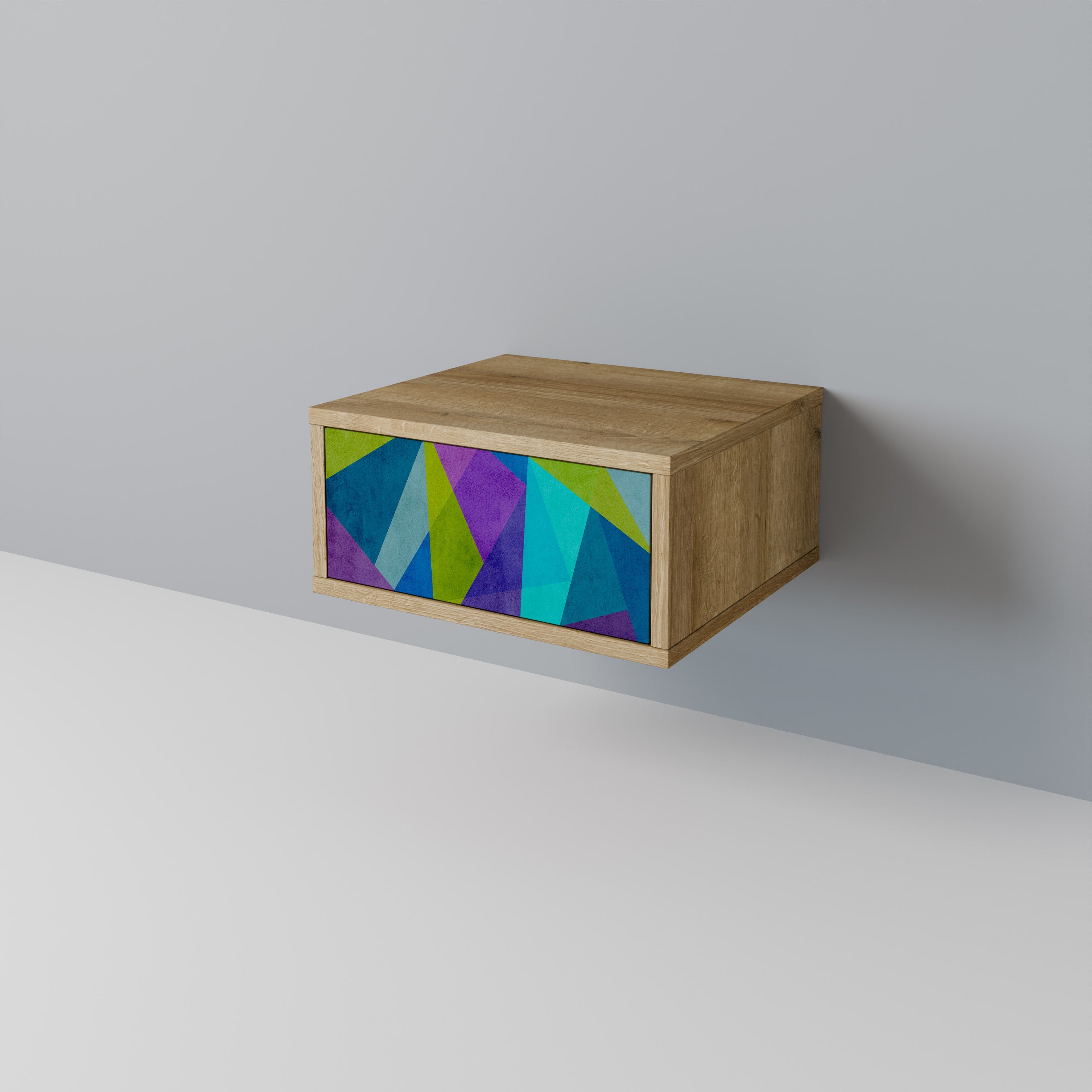 COLD SHOWCASE Nightstand in Oak Effect