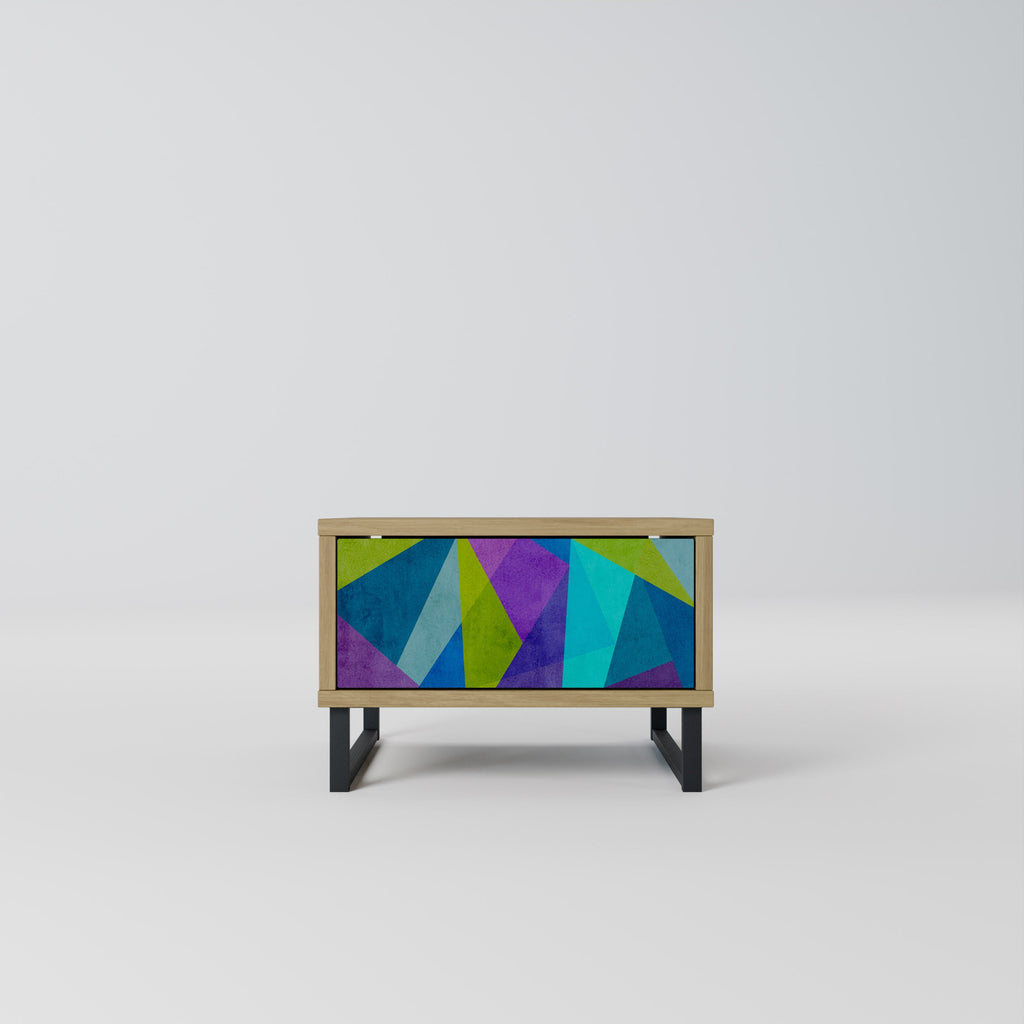 COLD SHOWCASE Nightstand in Oak Effect