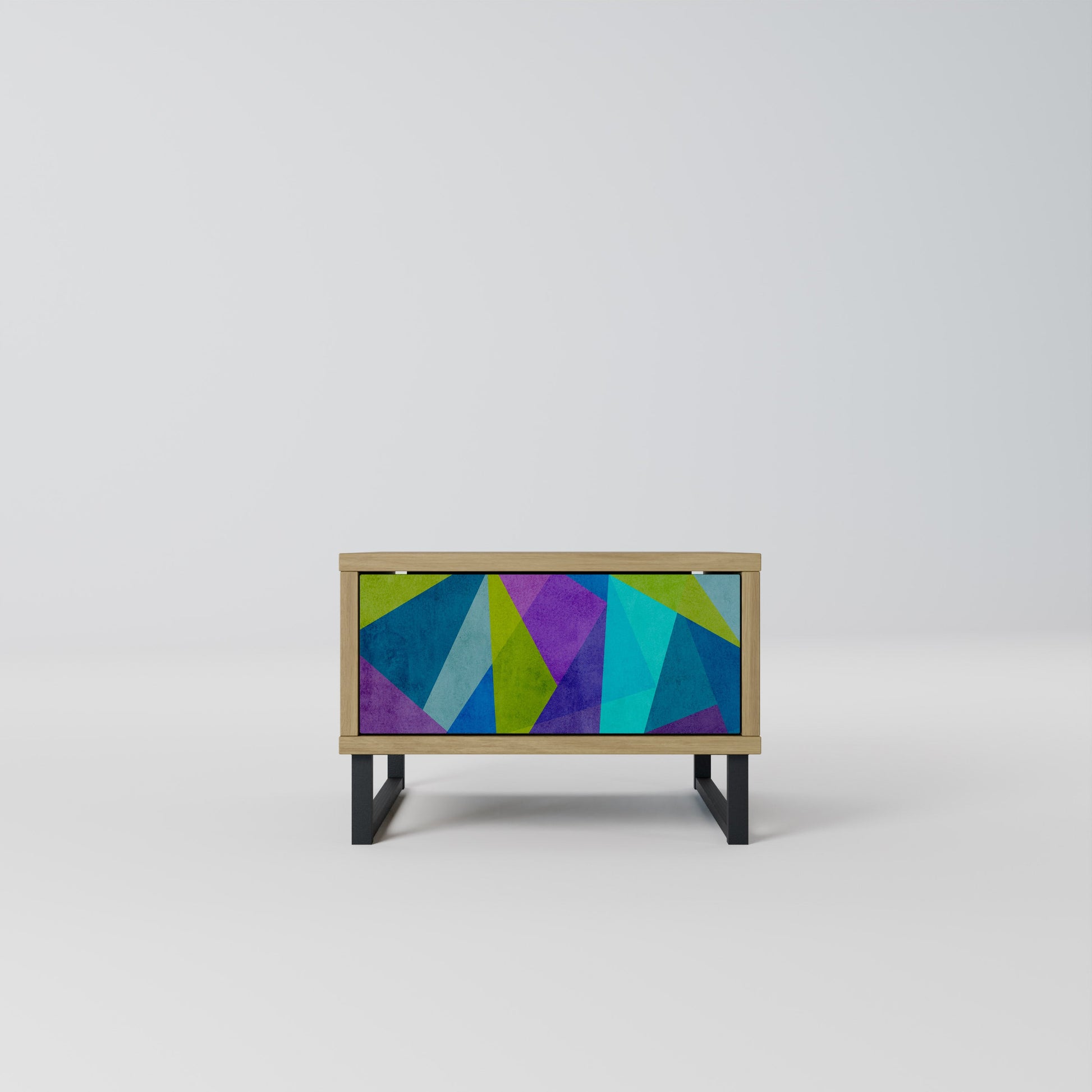 COLD SHOWCASE Nightstand in Oak Effect