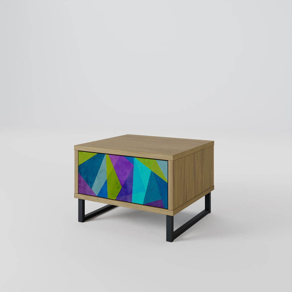 COLD SHOWCASE Nightstand in Oak Effect