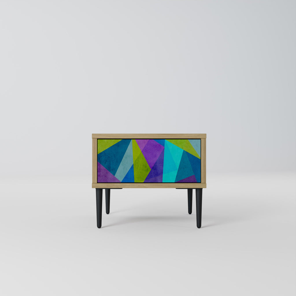 COLD SHOWCASE Nightstand in Oak Effect