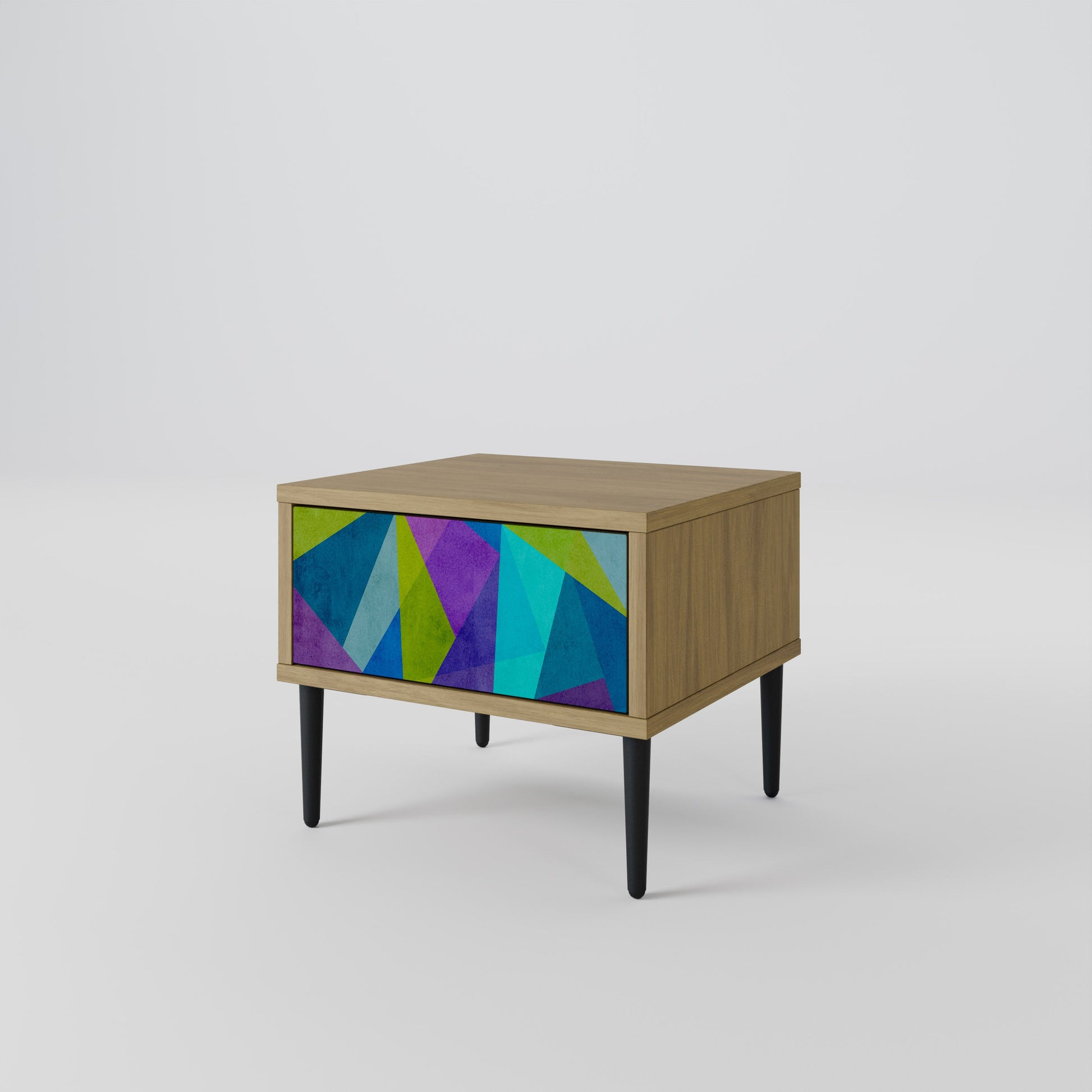 COLD SHOWCASE Nightstand in Oak Effect