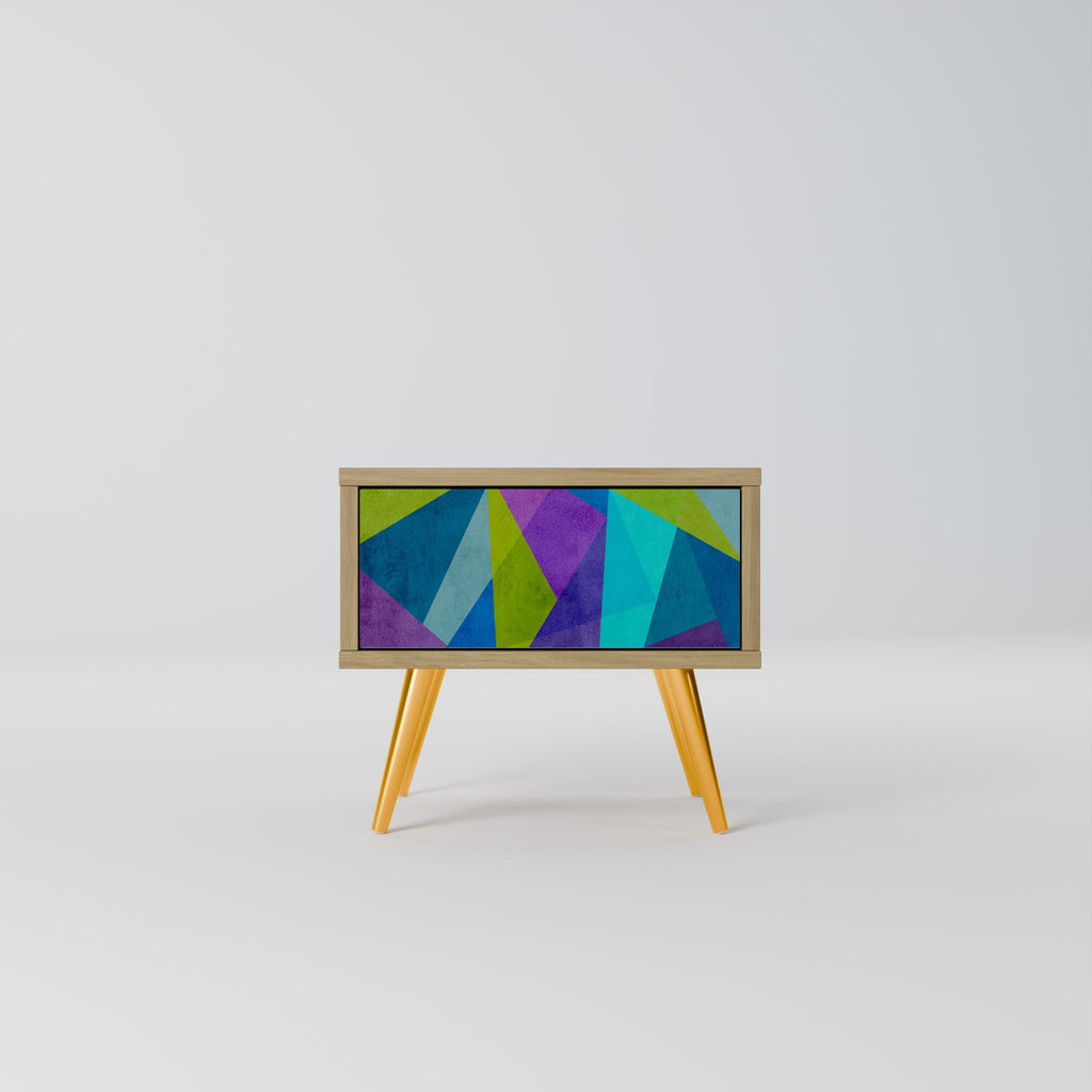 COLD SHOWCASE Nightstand in Oak Effect