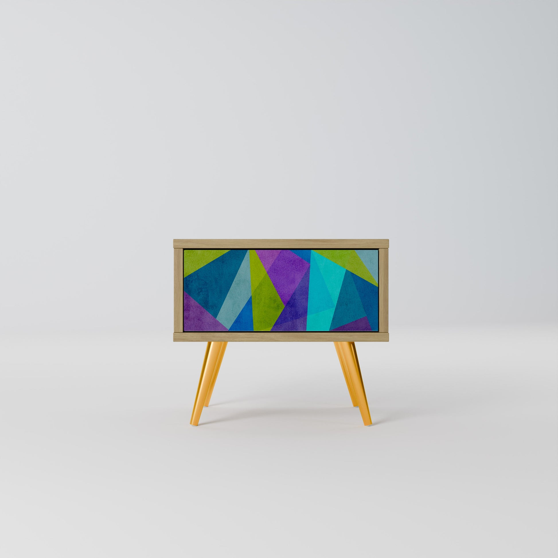 COLD SHOWCASE Nightstand in Oak Effect