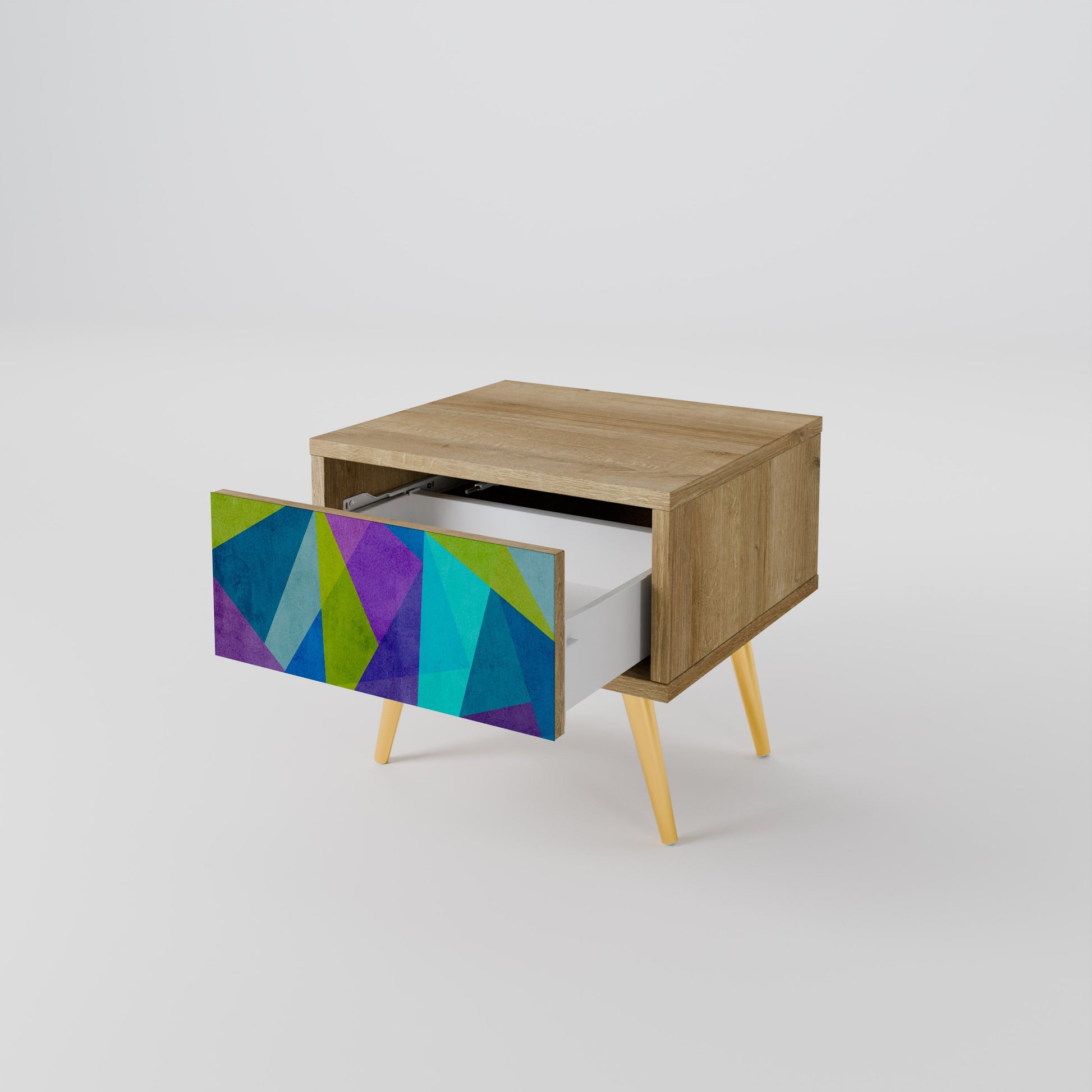 COLD SHOWCASE Nightstand in Oak Effect