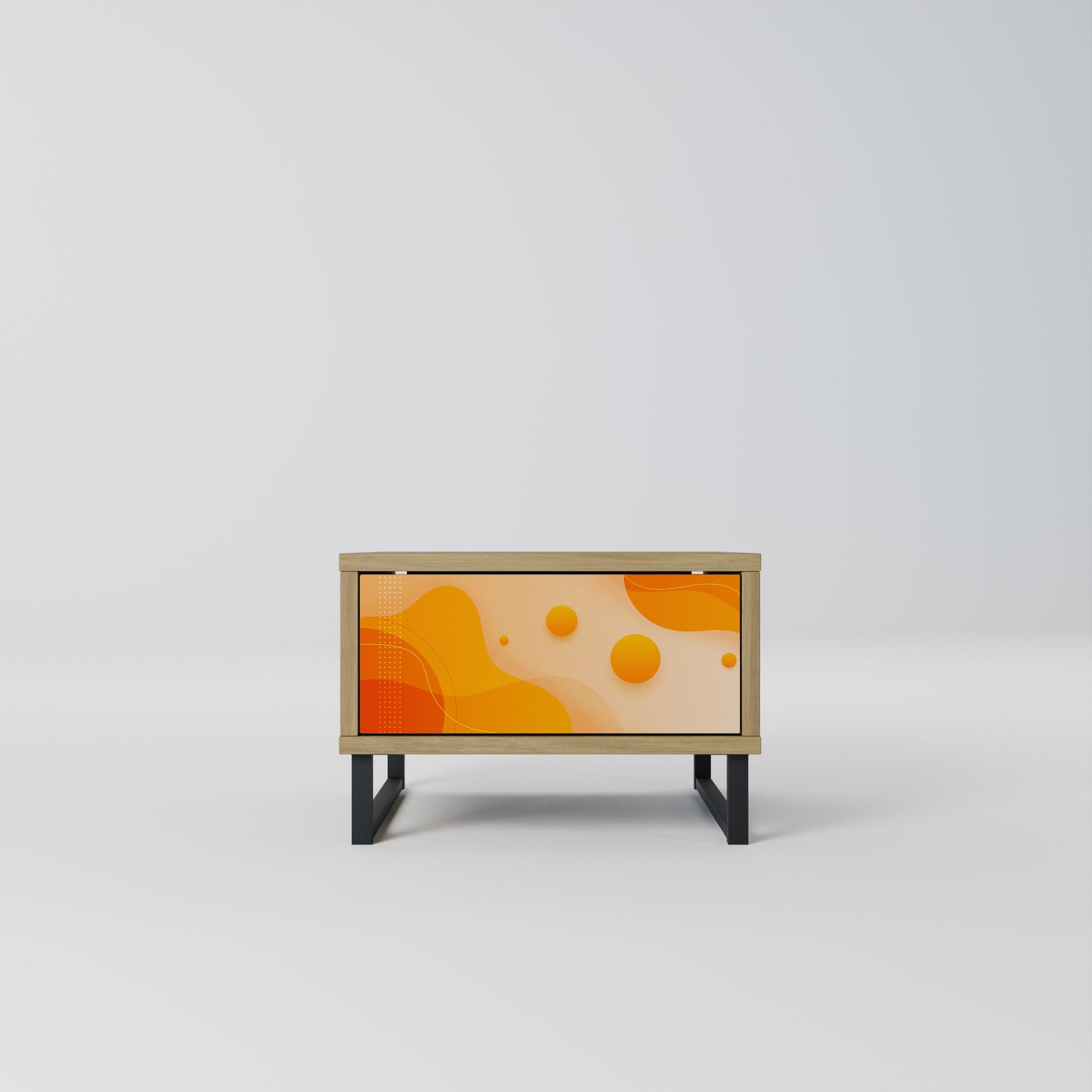 Table de chevet ORANGE ARRANGEMENT effet chêne