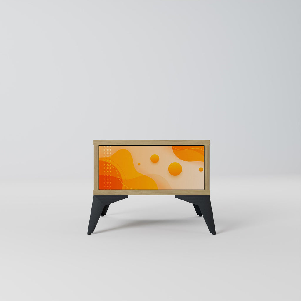 Table de chevet ORANGE ARRANGEMENT effet chêne