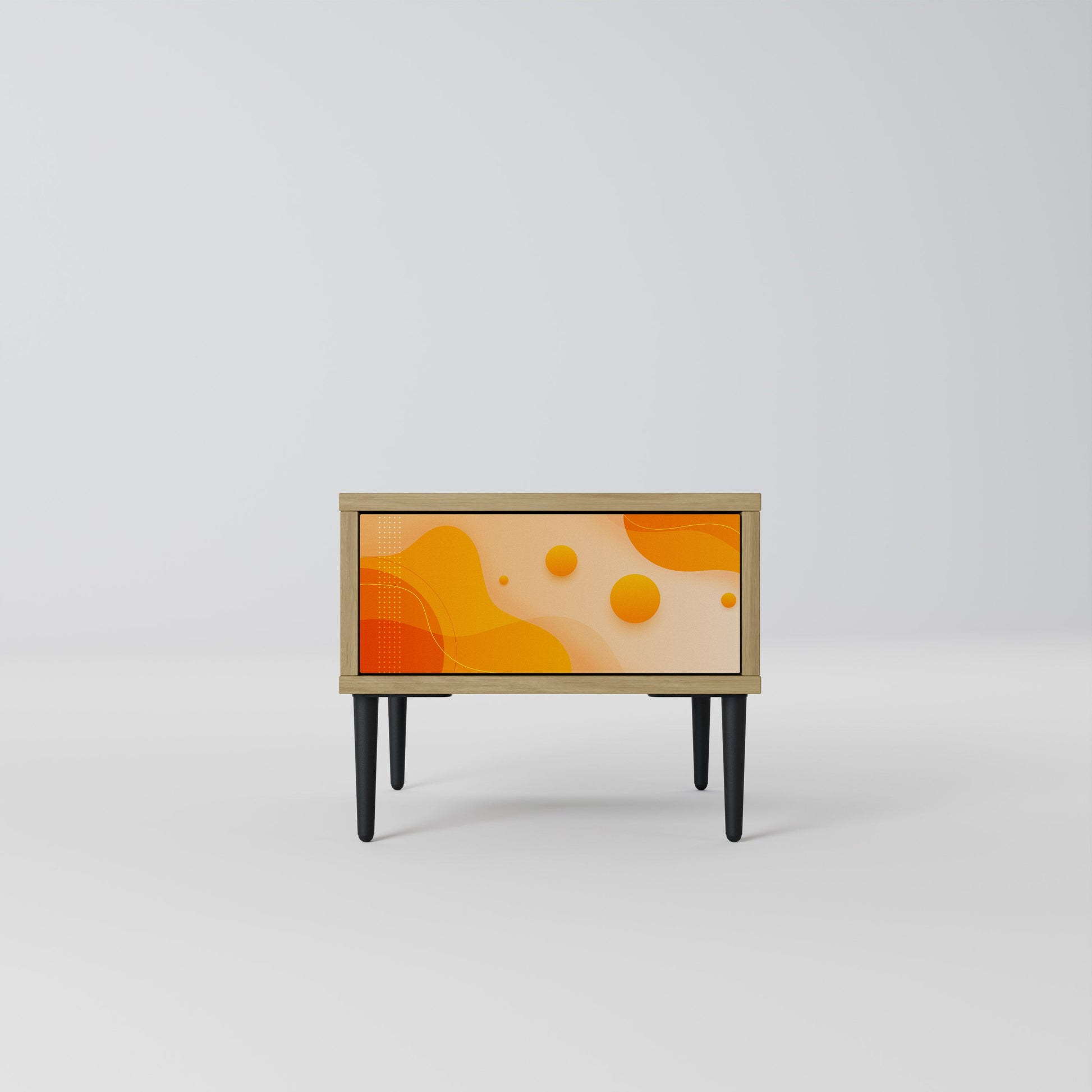 Table de chevet ORANGE ARRANGEMENT effet chêne