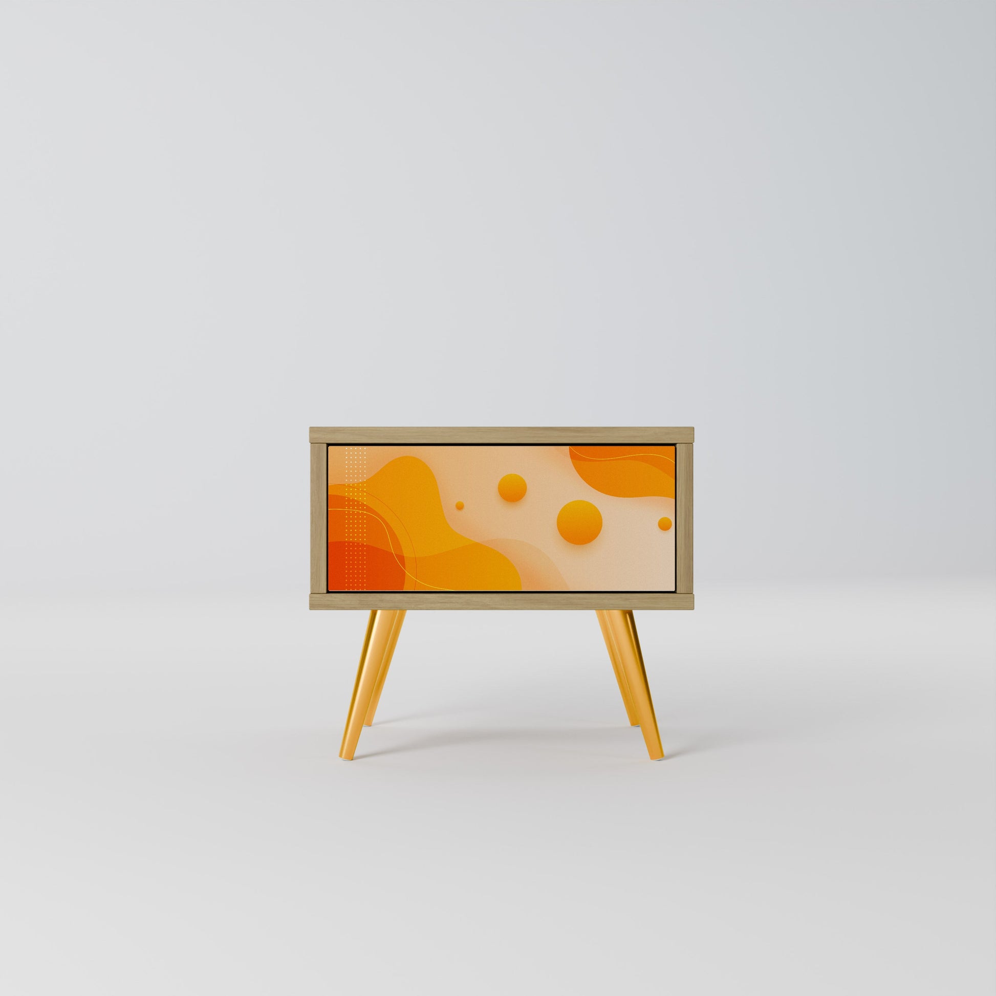 Table de chevet ORANGE ARRANGEMENT effet chêne