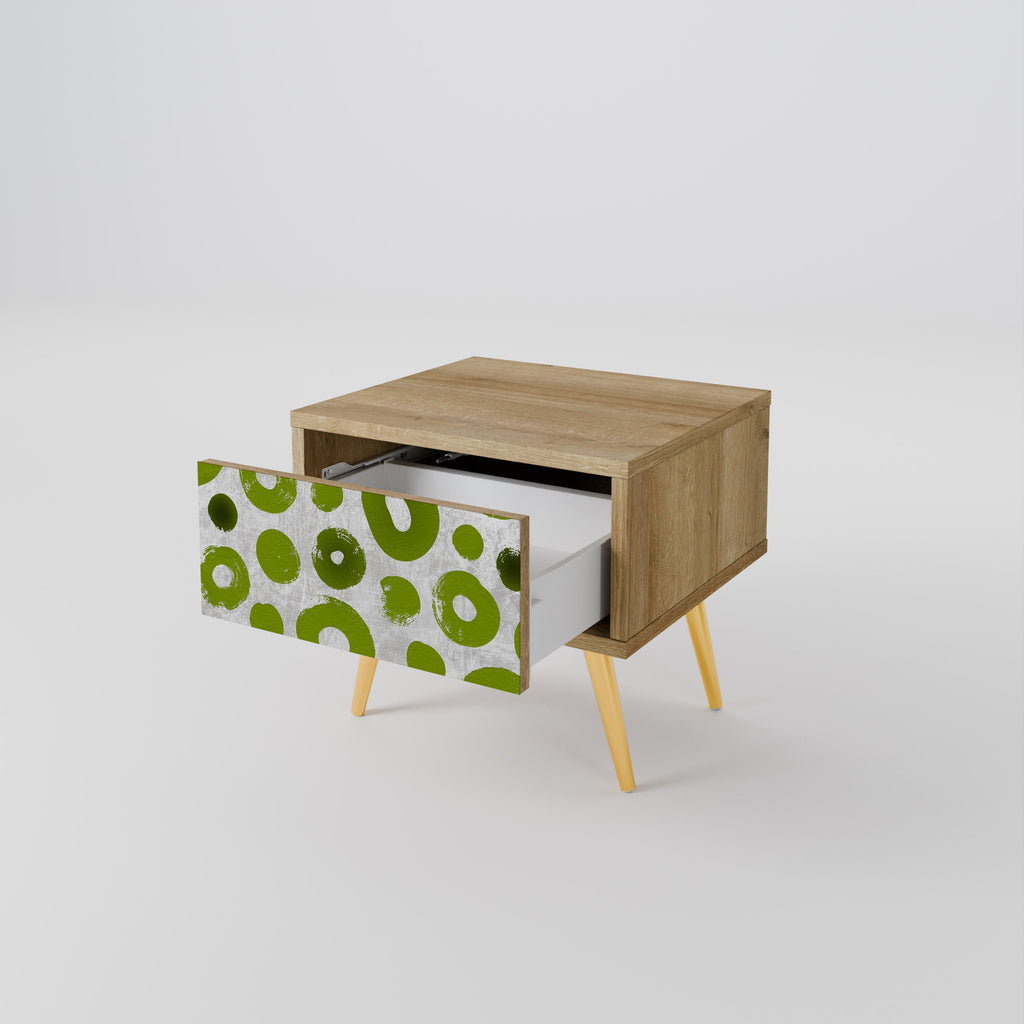 Table de chevet GREEN RHAPSODY effet chêne