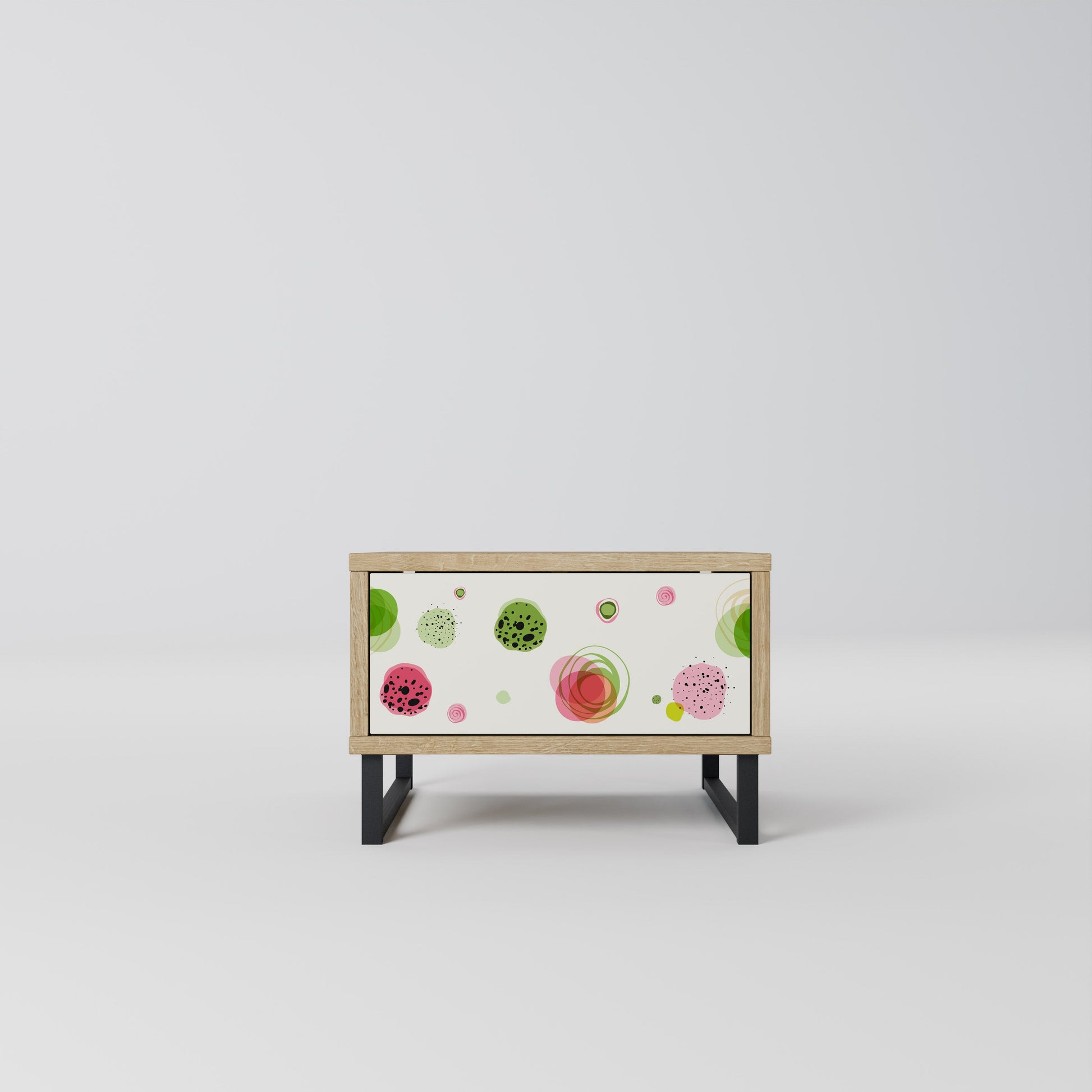 COLORFUL COSMOS Nightstand in Oak Effect