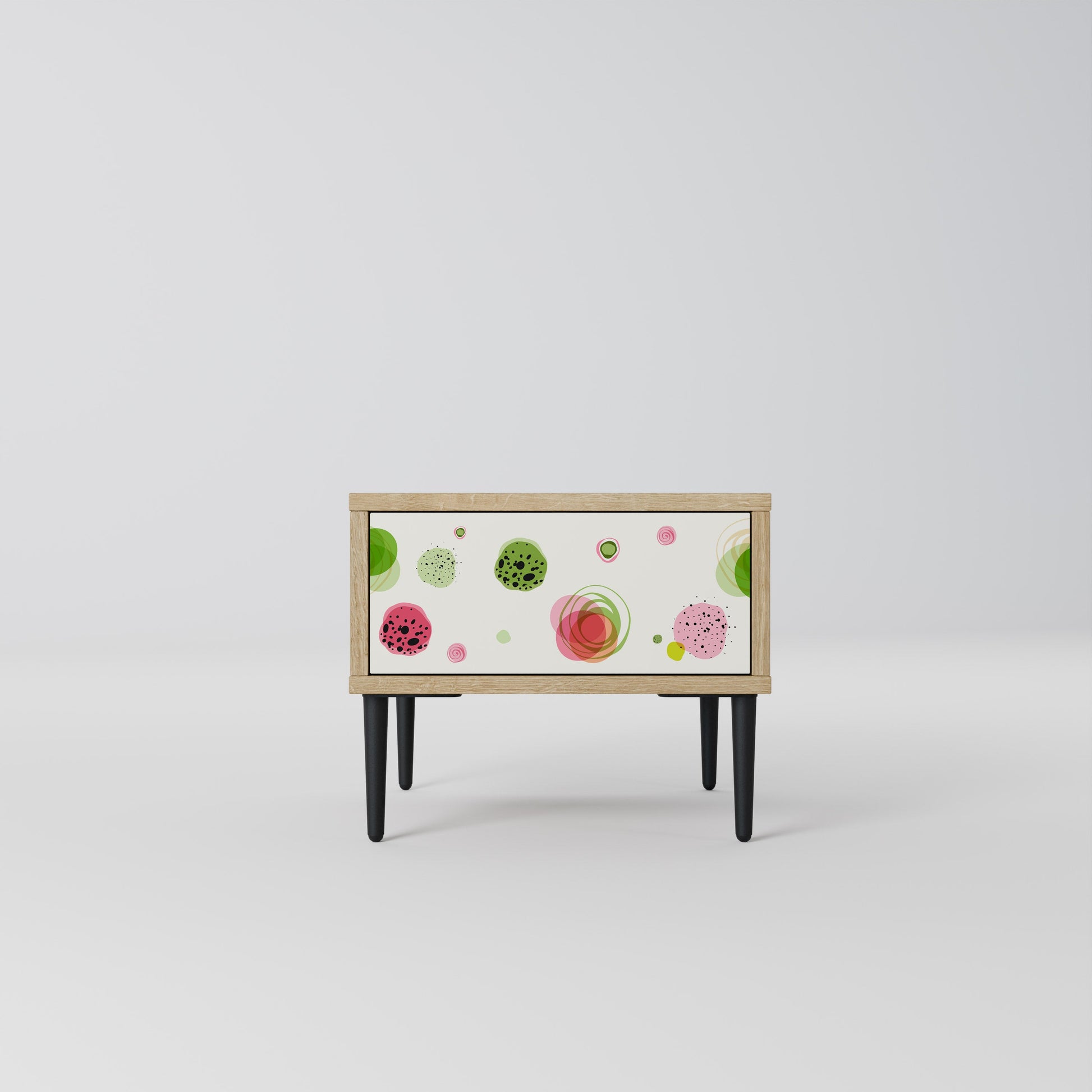 COLORFUL COSMOS Nightstand in Oak Effect