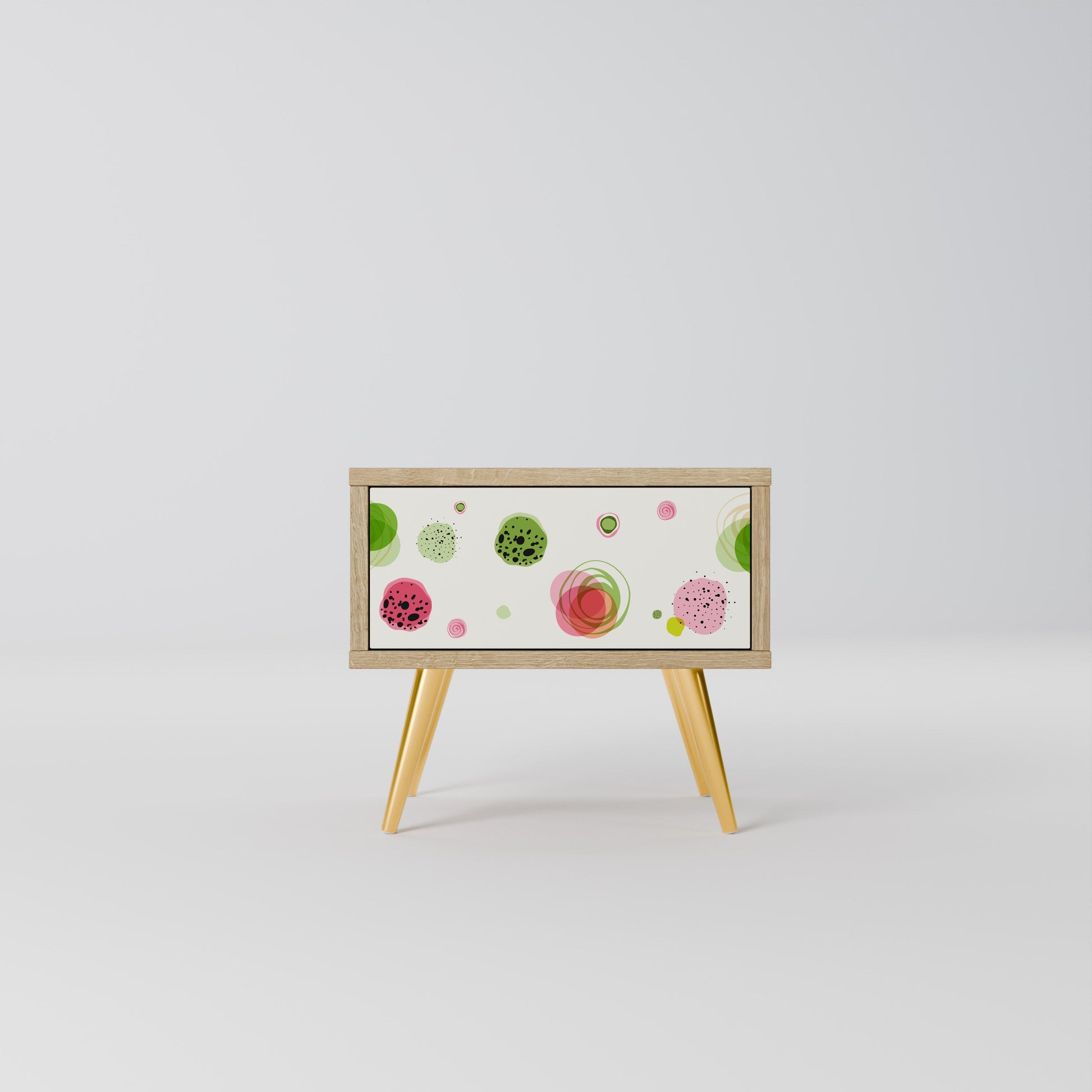 COLORFUL COSMOS Nightstand in Oak Effect