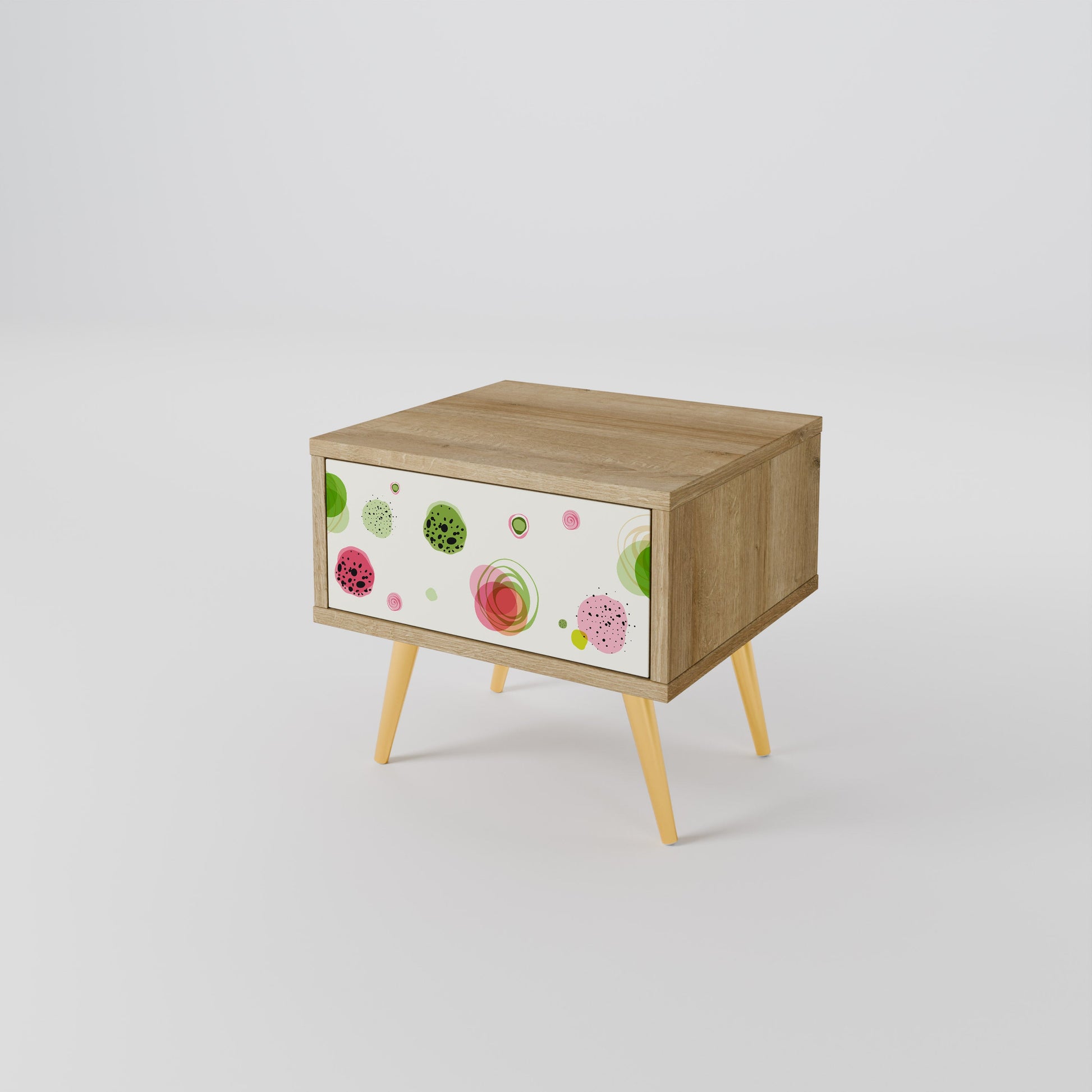 COLORFUL COSMOS Nightstand in Oak Effect