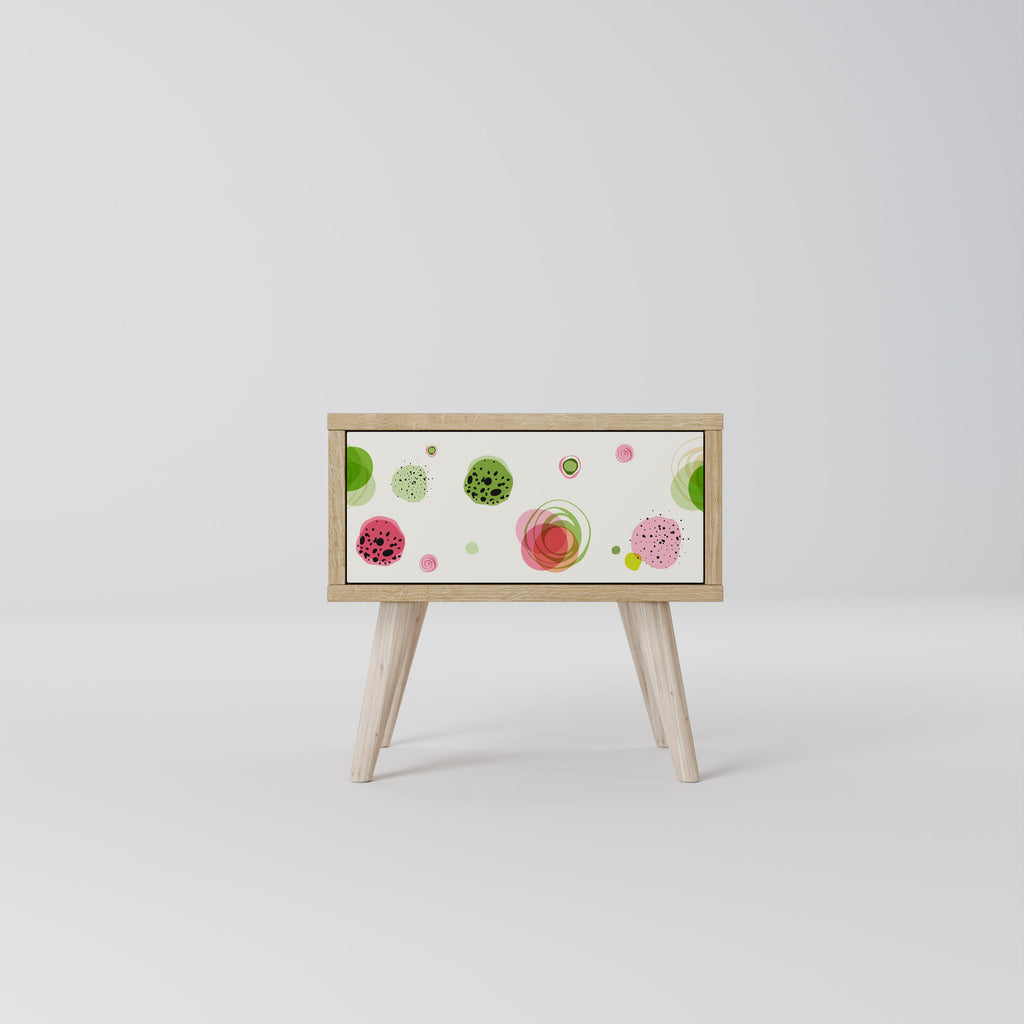 COLORFUL COSMOS Nightstand in Oak Effect