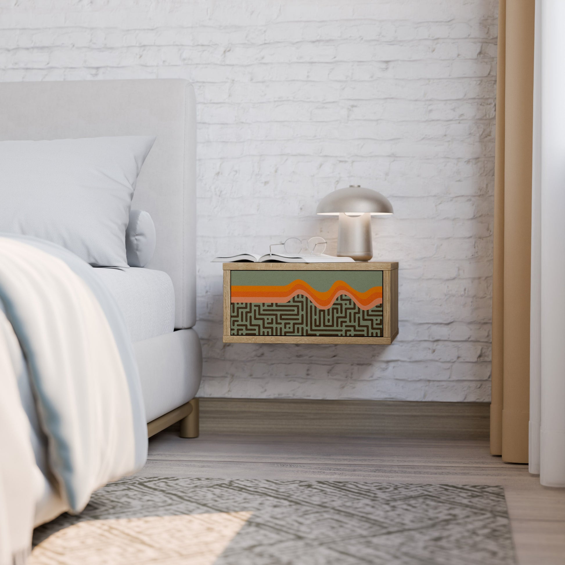SIMPLE SOLUTIONS Nightstand in Oak Effect