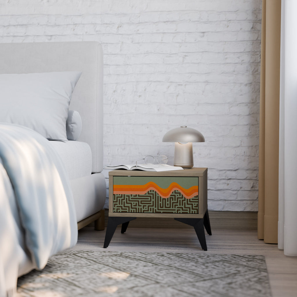 SIMPLE SOLUTIONS Nightstand in Oak Effect