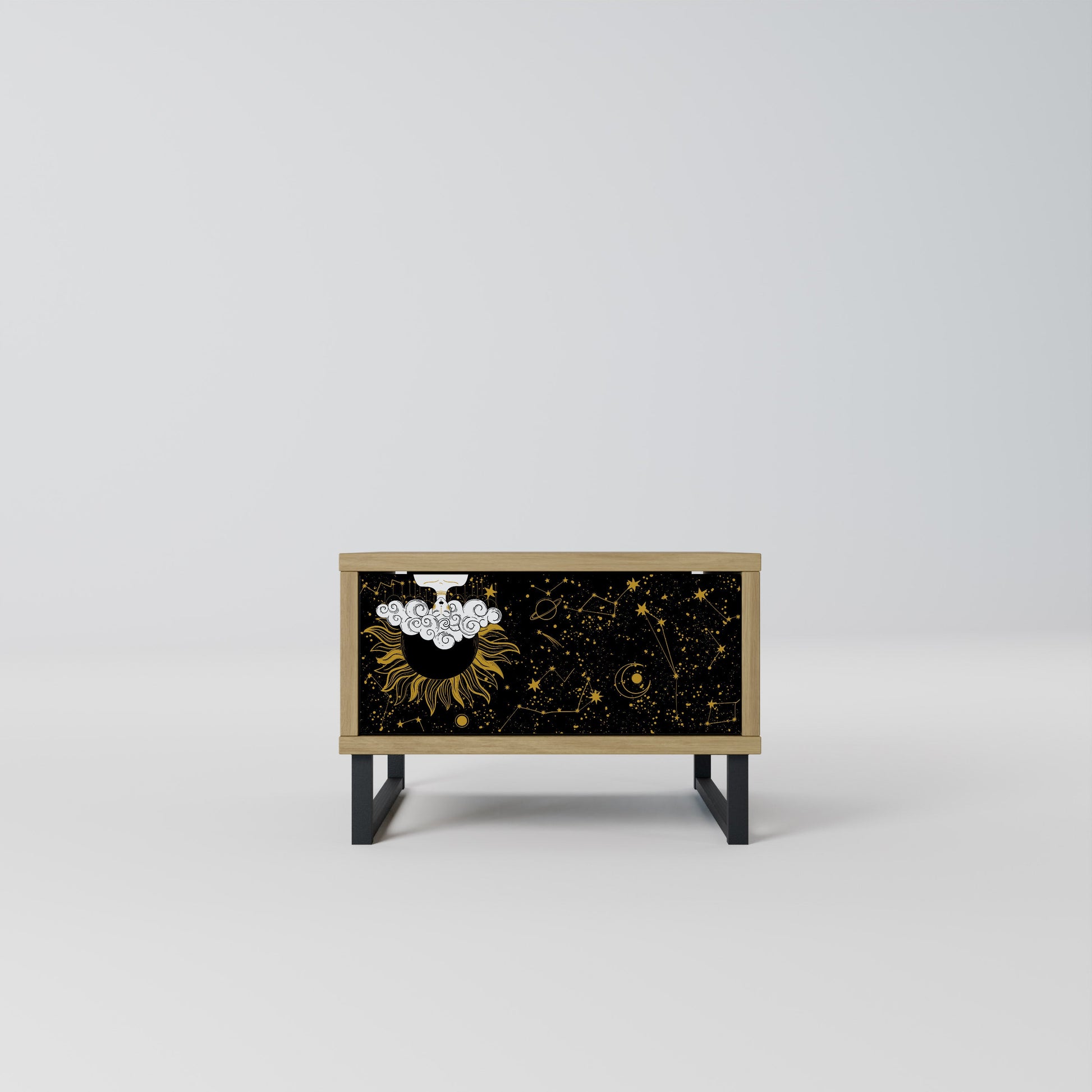Table de chevet STELLAR CONSTELLATIONS effet chêne