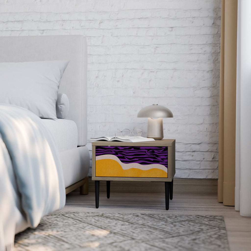 INDEPENDENT BORDER Nightstand in Oak Effect