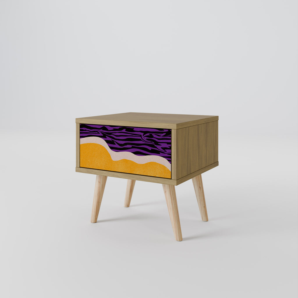 INDEPENDENT BORDER Nightstand in Oak Effect
