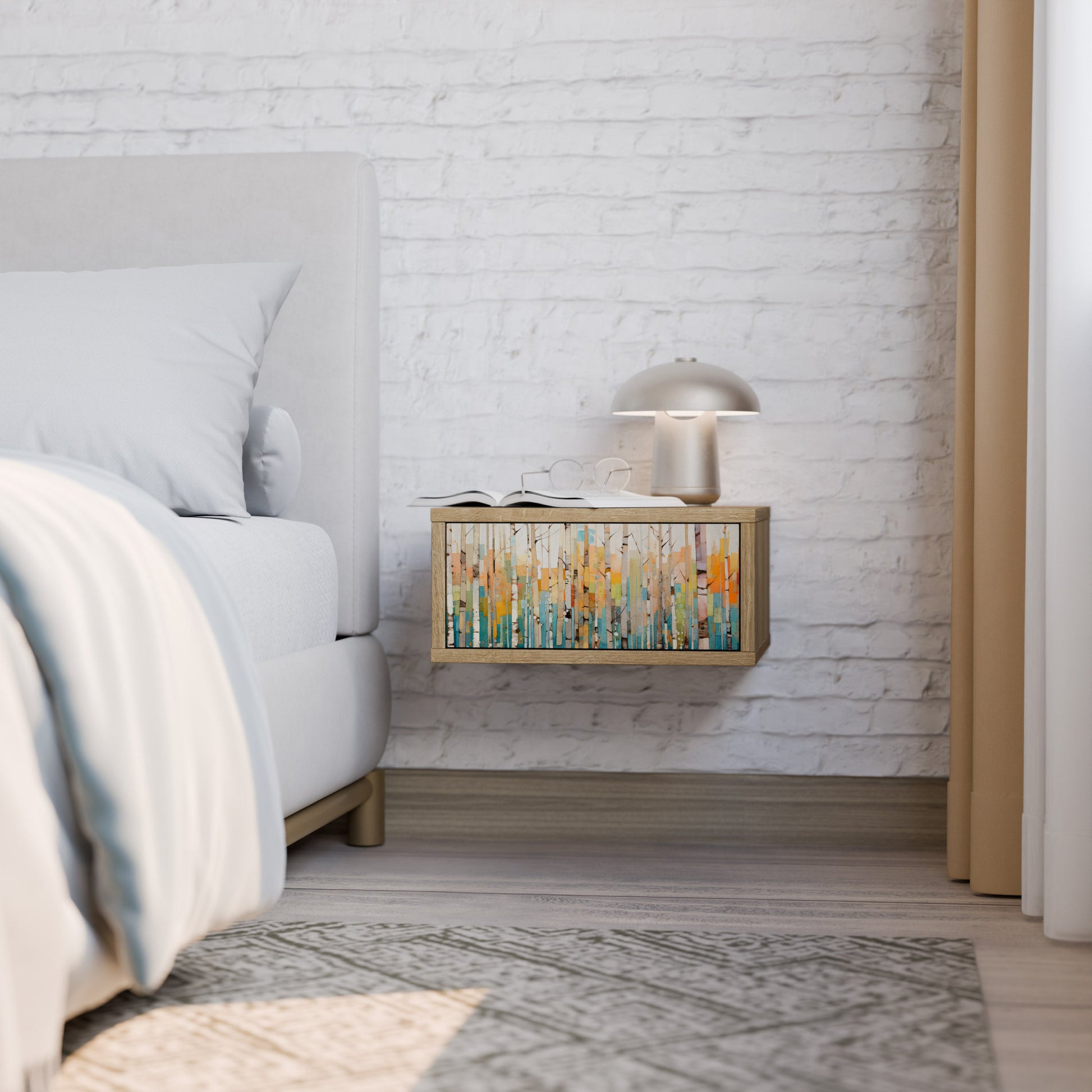 BIRCH KALEIDOSCOPE Nightstand in Oak Effect
