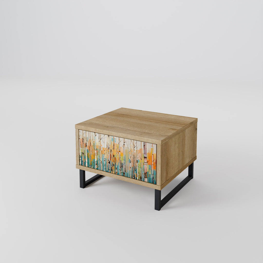 BIRCH KALEIDOSCOPE Nightstand in Oak Effect