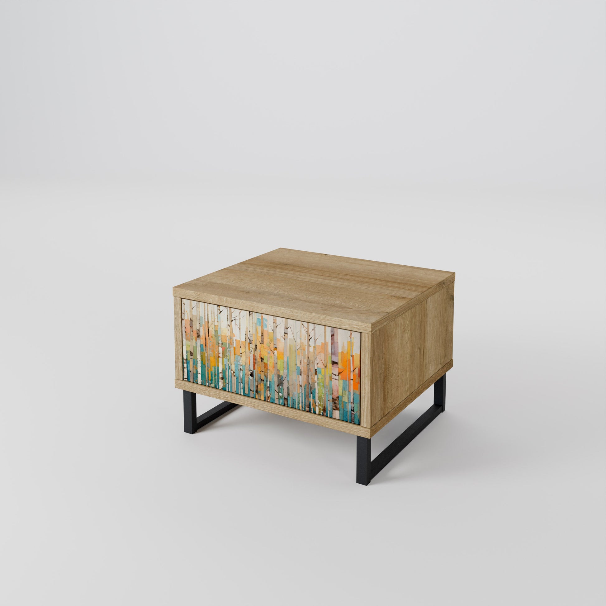 BIRCH KALEIDOSCOPE Nightstand in Oak Effect