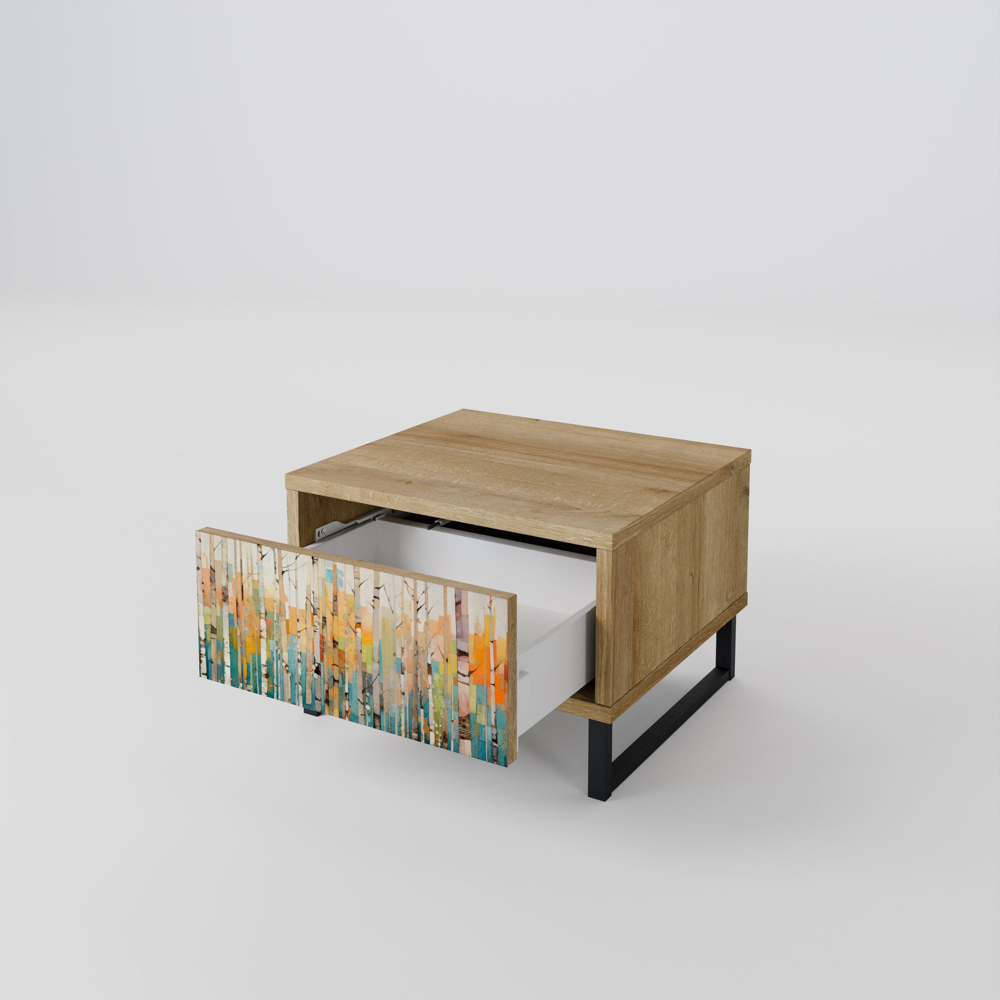 BIRCH KALEIDOSCOPE Nightstand in Oak Effect