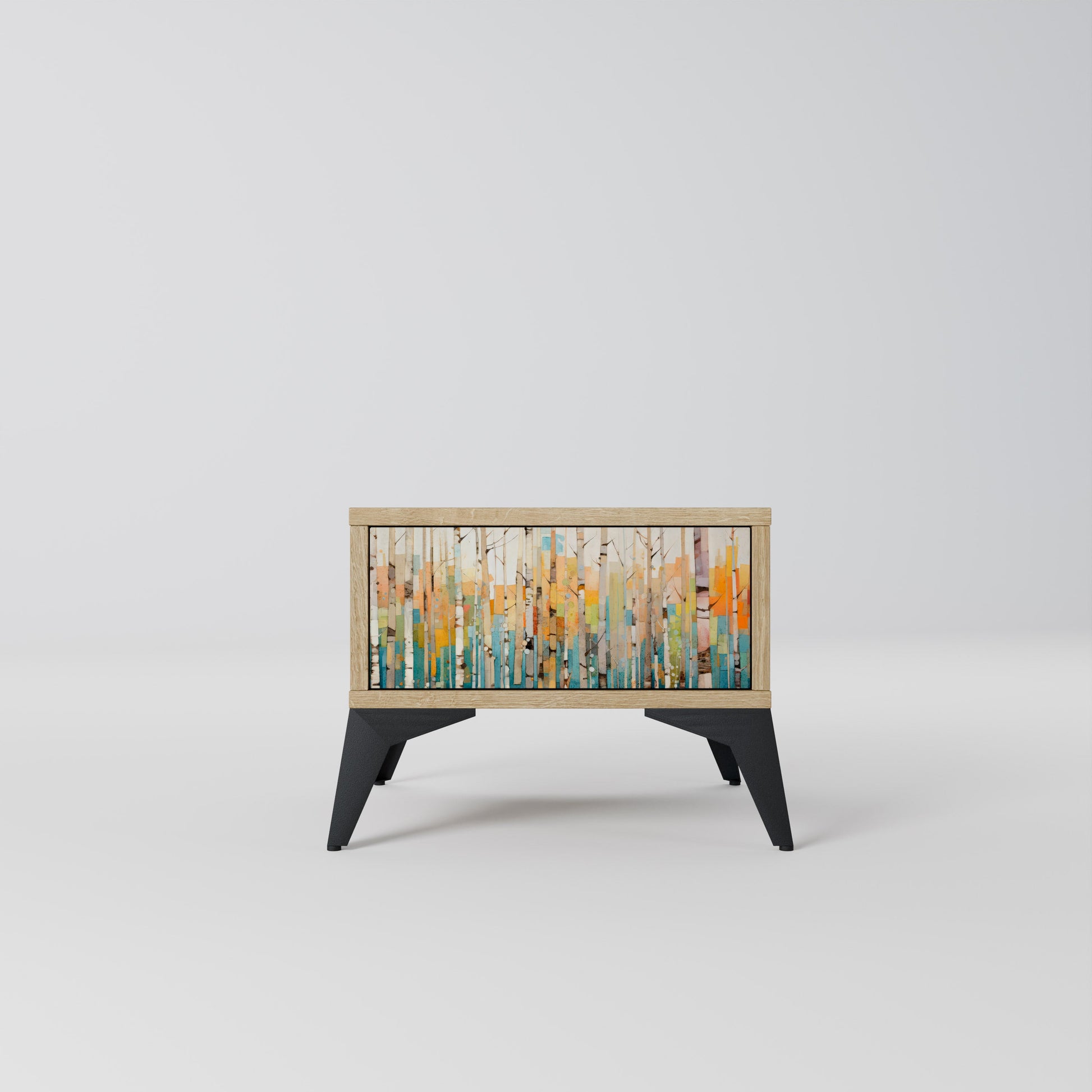 BIRCH KALEIDOSCOPE Nightstand in Oak Effect