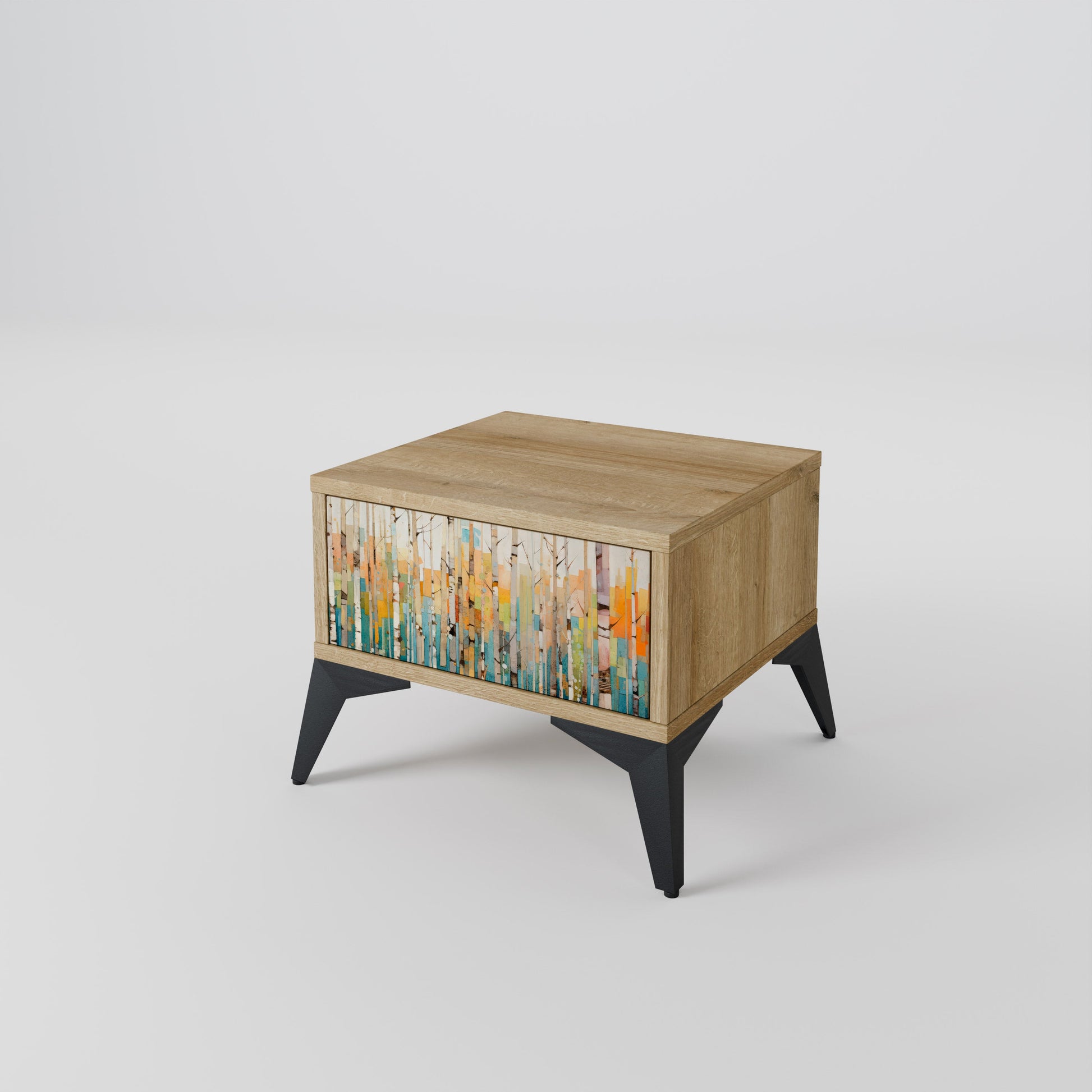 BIRCH KALEIDOSCOPE Nightstand in Oak Effect