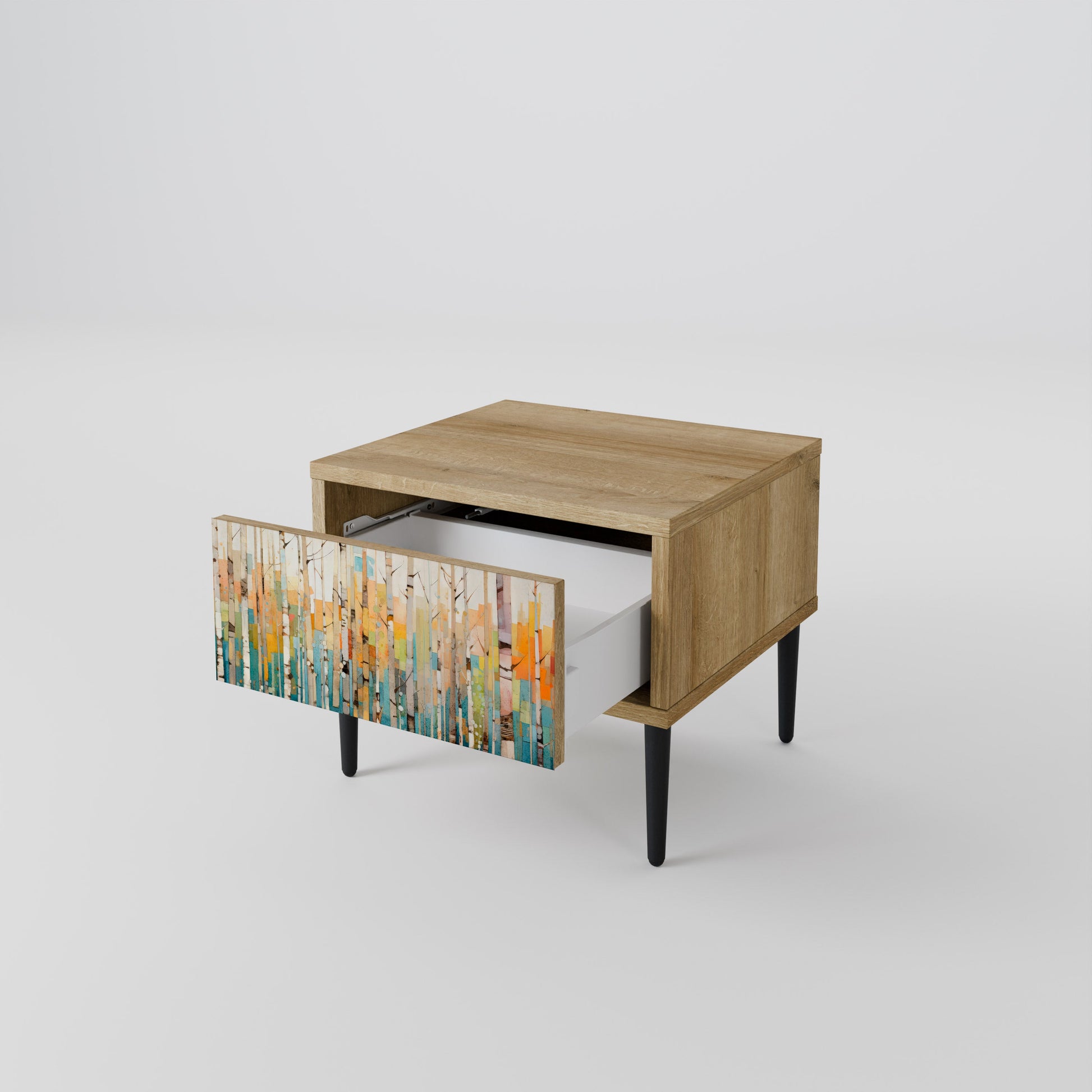 BIRCH KALEIDOSCOPE Nightstand in Oak Effect