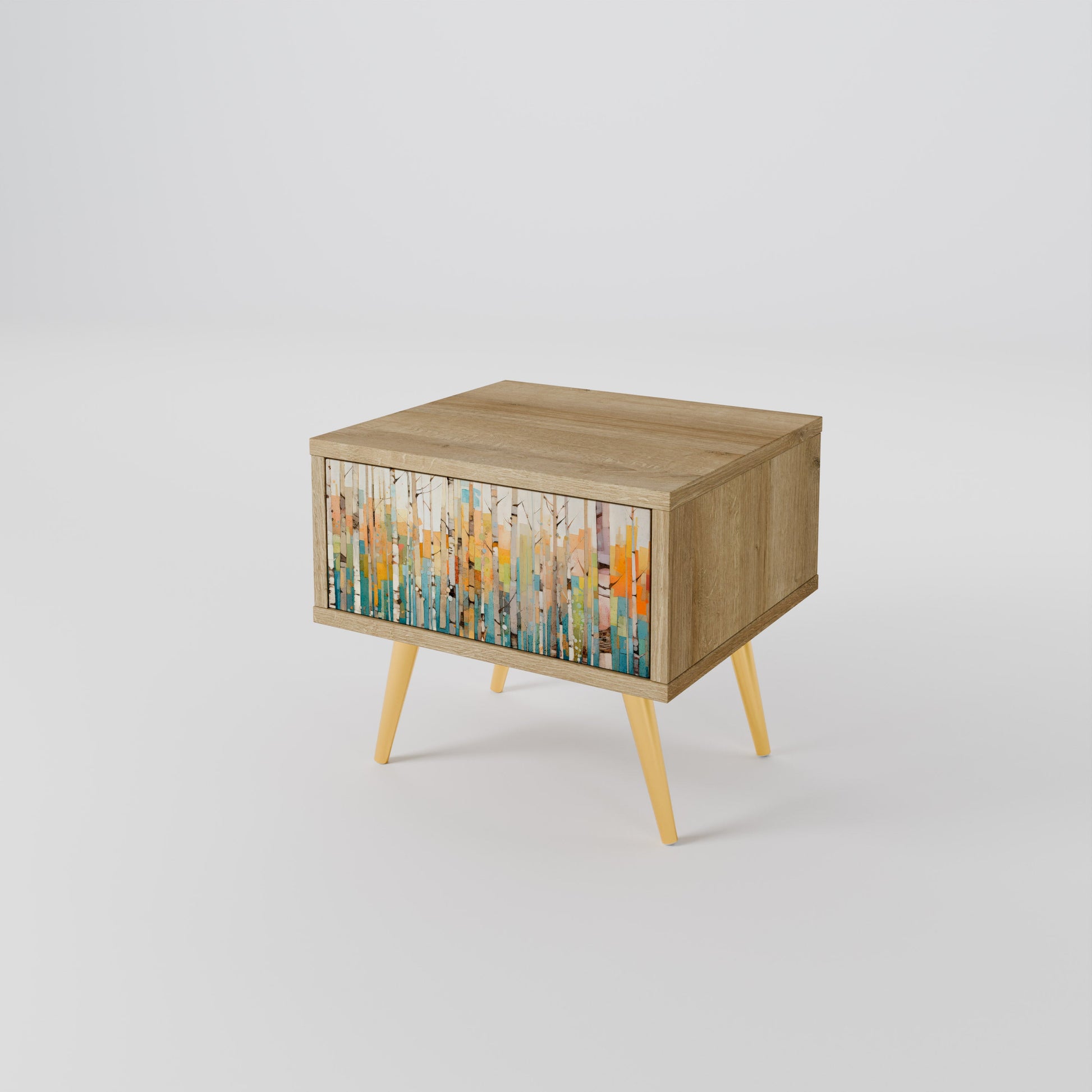 BIRCH KALEIDOSCOPE Nightstand in Oak Effect