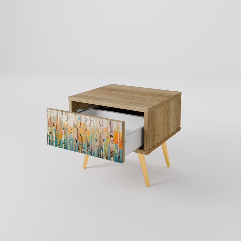 BIRCH KALEIDOSCOPE Nightstand in Oak Effect