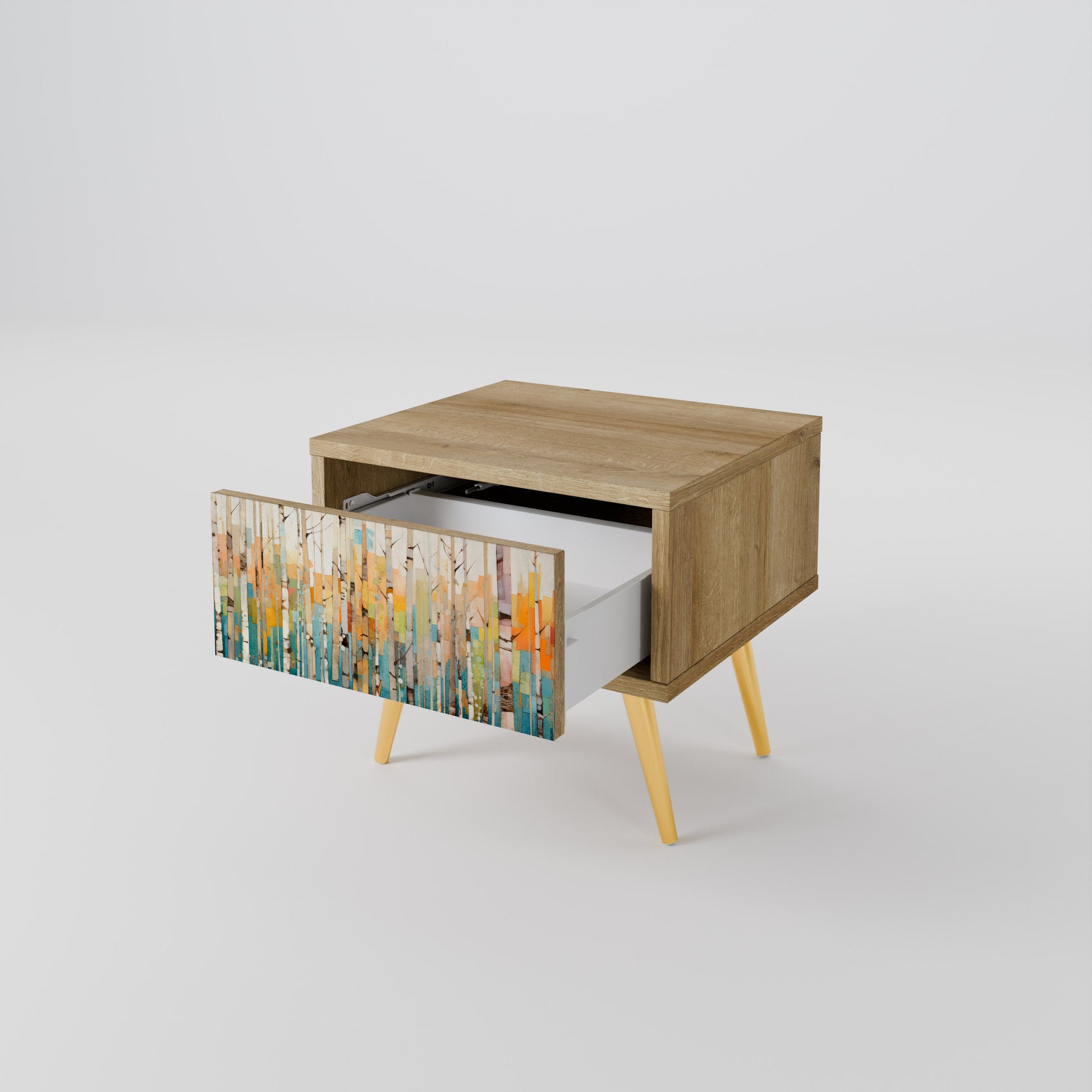 BIRCH KALEIDOSCOPE Nightstand in Oak Effect