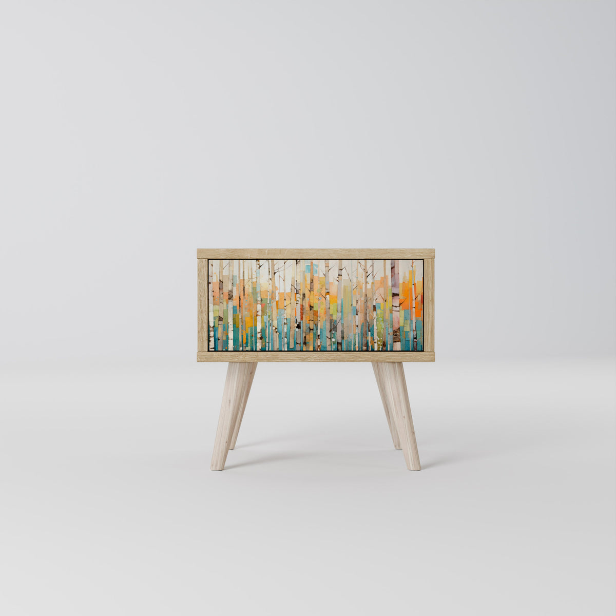 BIRCH KALEIDOSCOPE Nightstand in Oak Effect
