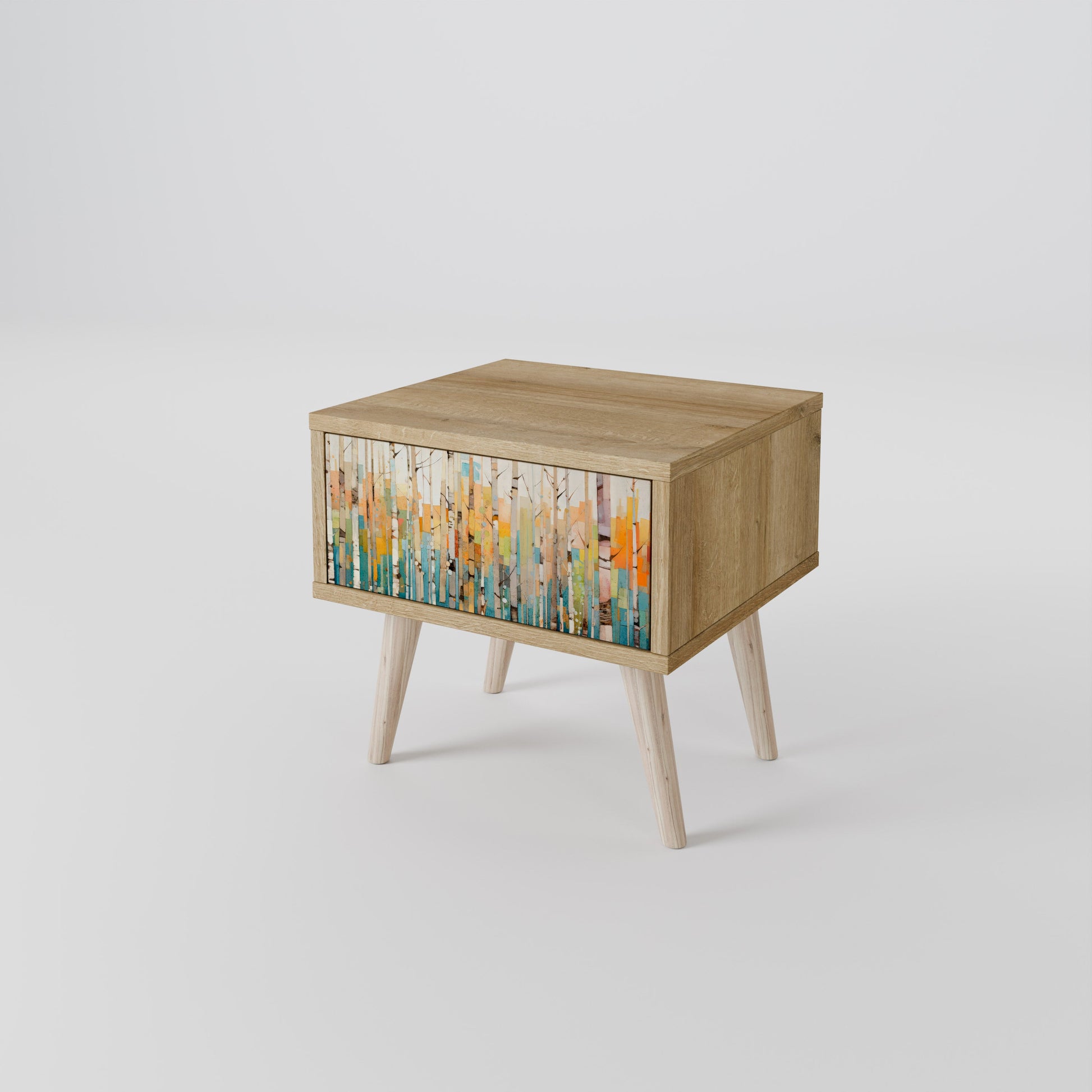 BIRCH KALEIDOSCOPE Nightstand in Oak Effect