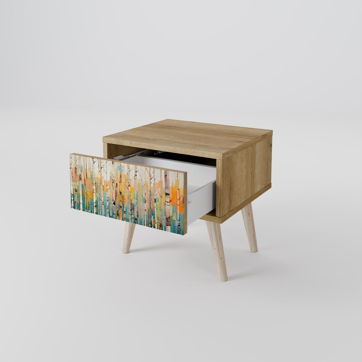 BIRCH KALEIDOSCOPE Nightstand in Oak Effect